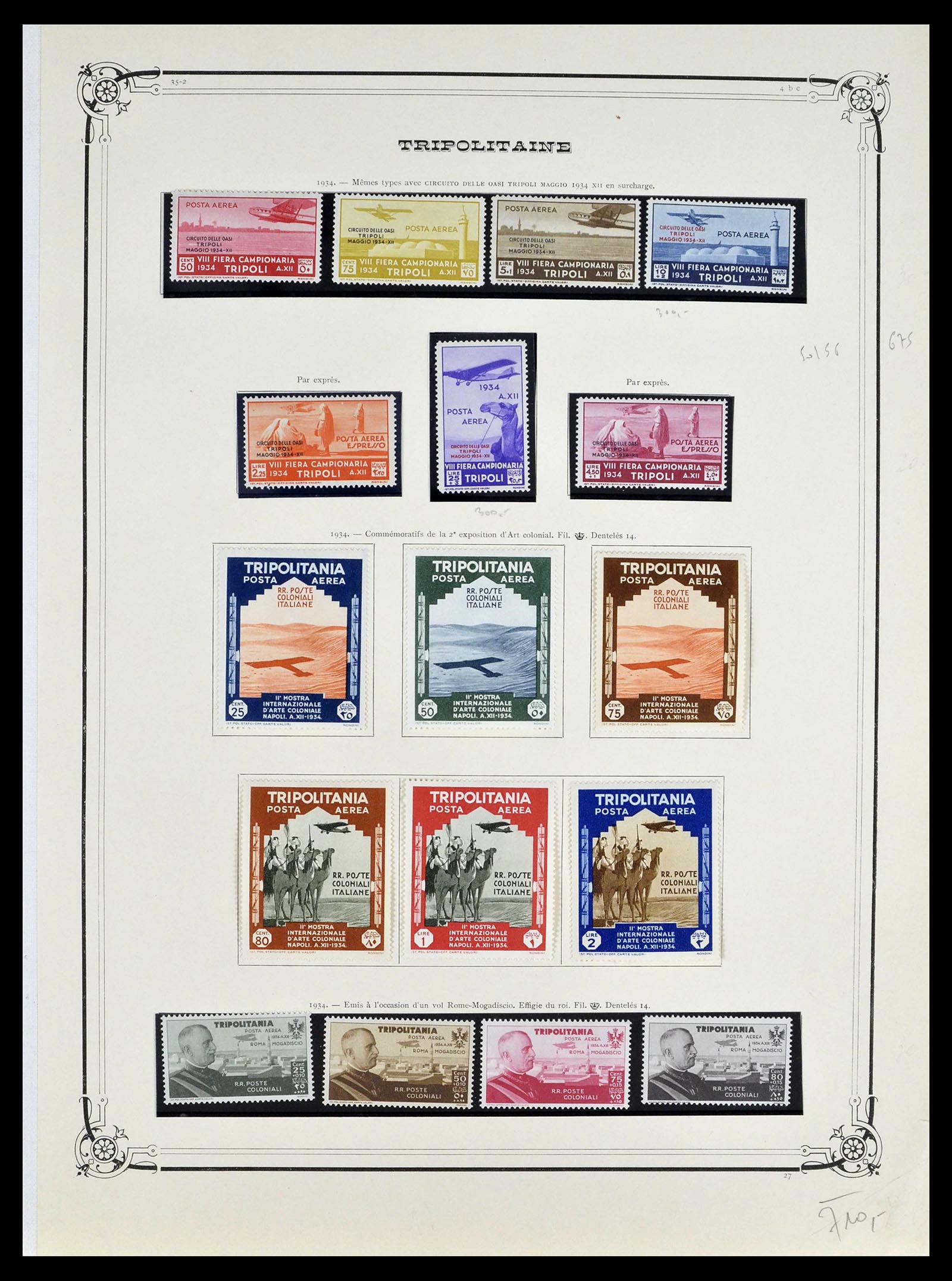 39315 0027 - Postzegelverzameling 39315 Italiaanse koloniën 1912-1941.