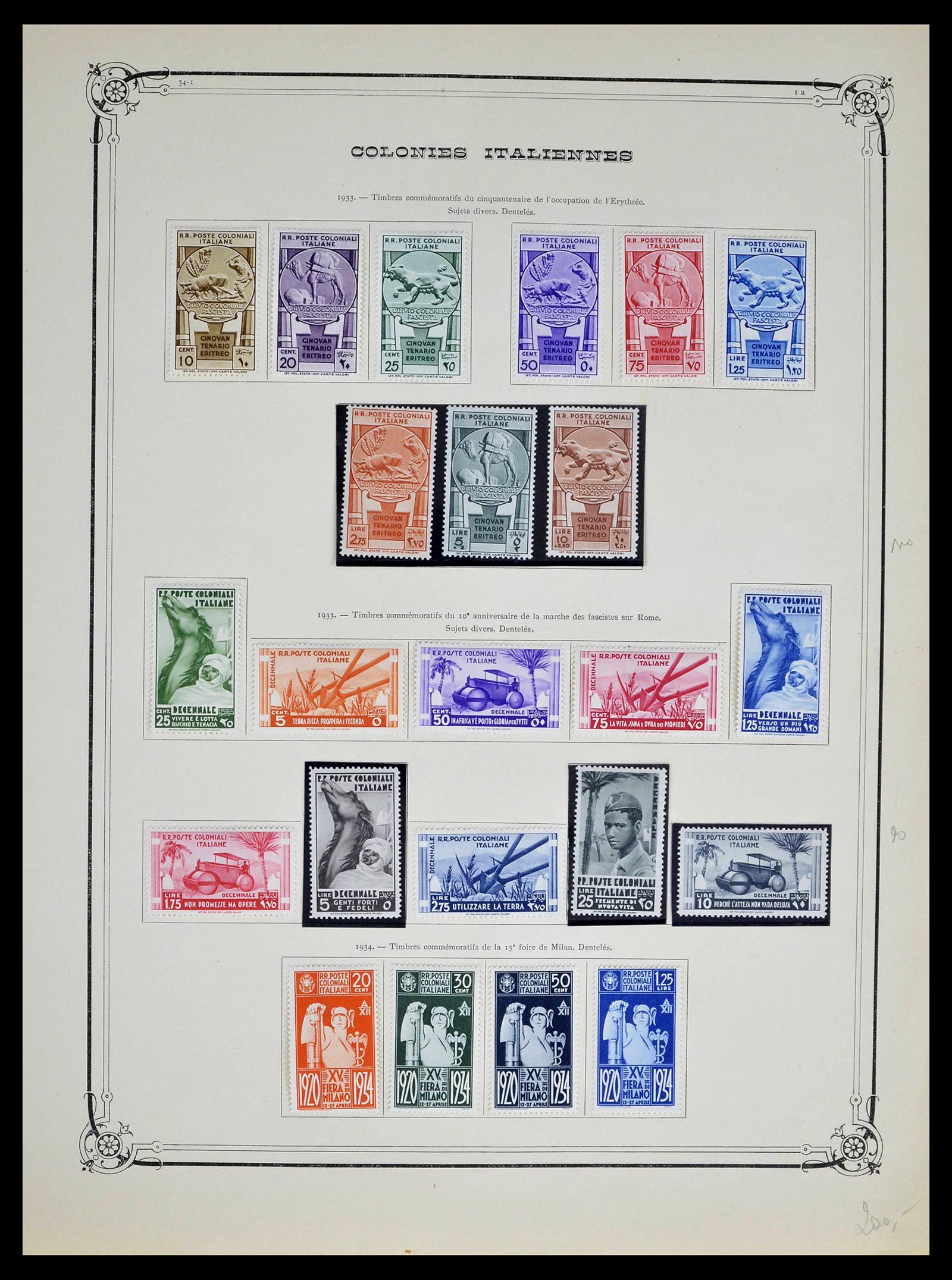 39315 0031 - Postzegelverzameling 39315 Italiaanse koloniën 1912-1941.