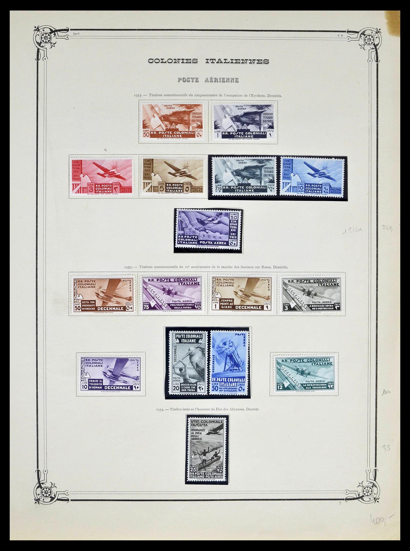 39315 0033 - Postzegelverzameling 39315 Italiaanse koloniën 1912-1941.