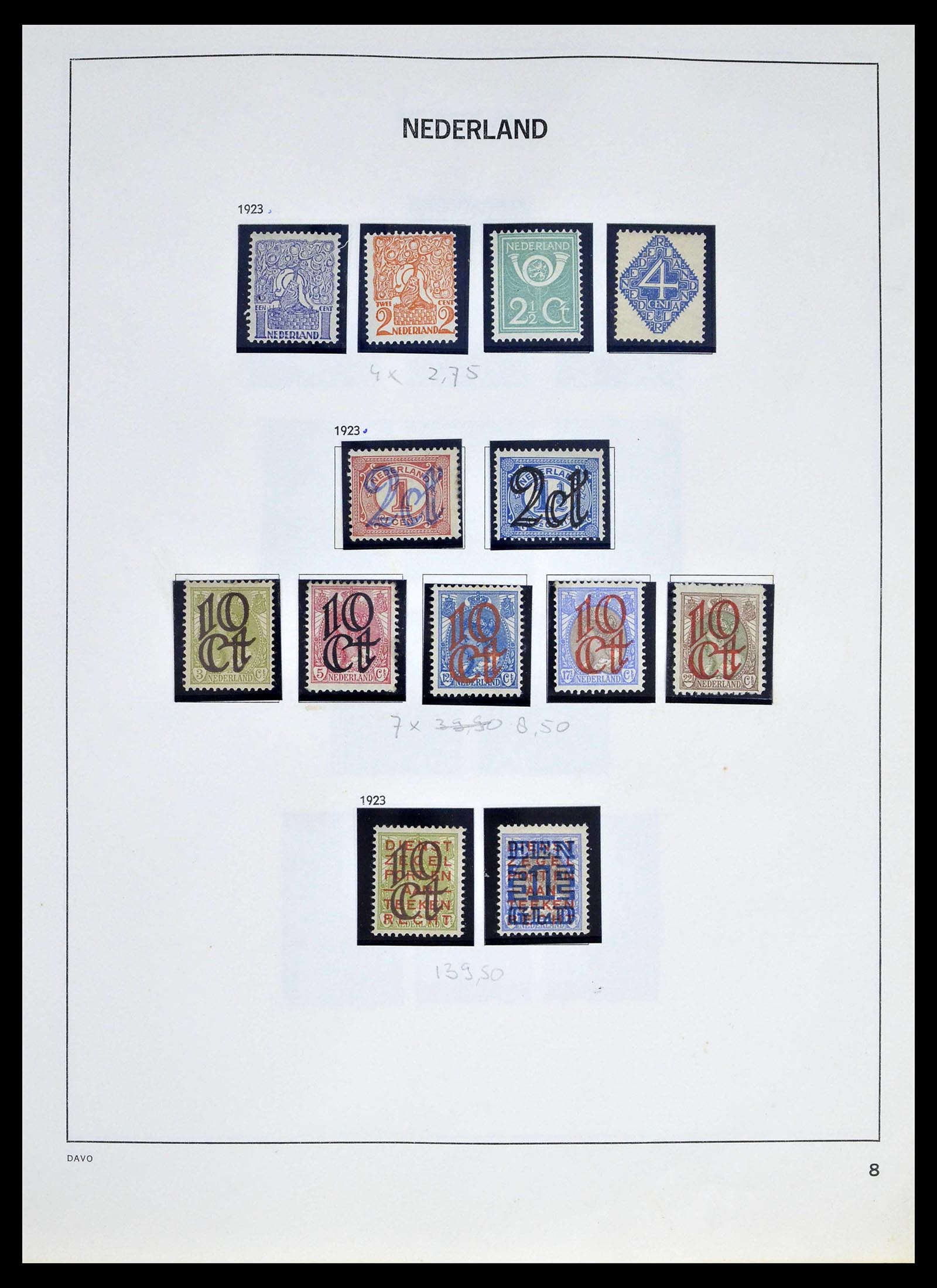 39318 0008 - Postzegelverzameling 39318 Nederland 1872-1977.
