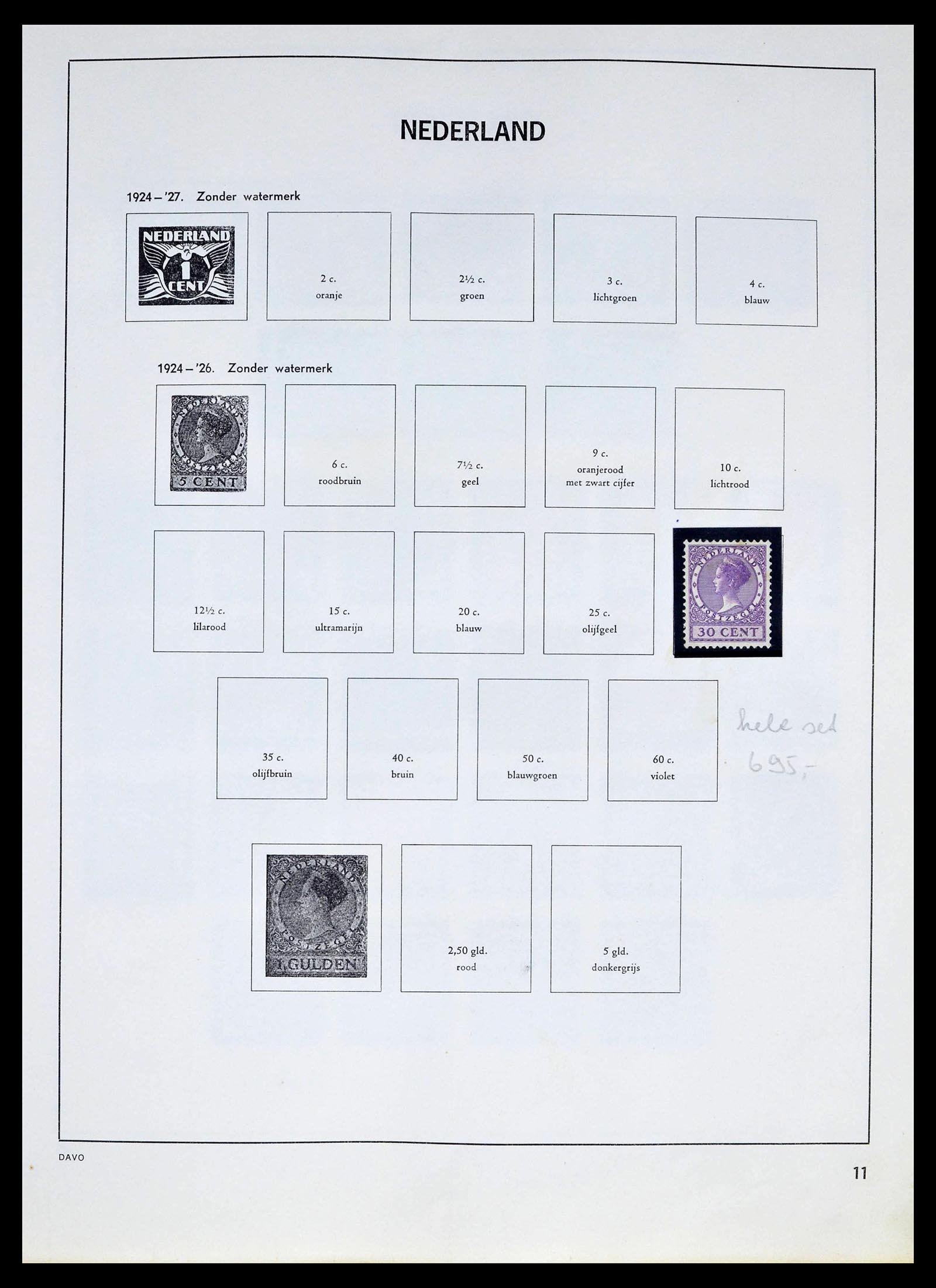 39318 0010 - Postzegelverzameling 39318 Nederland 1872-1977.