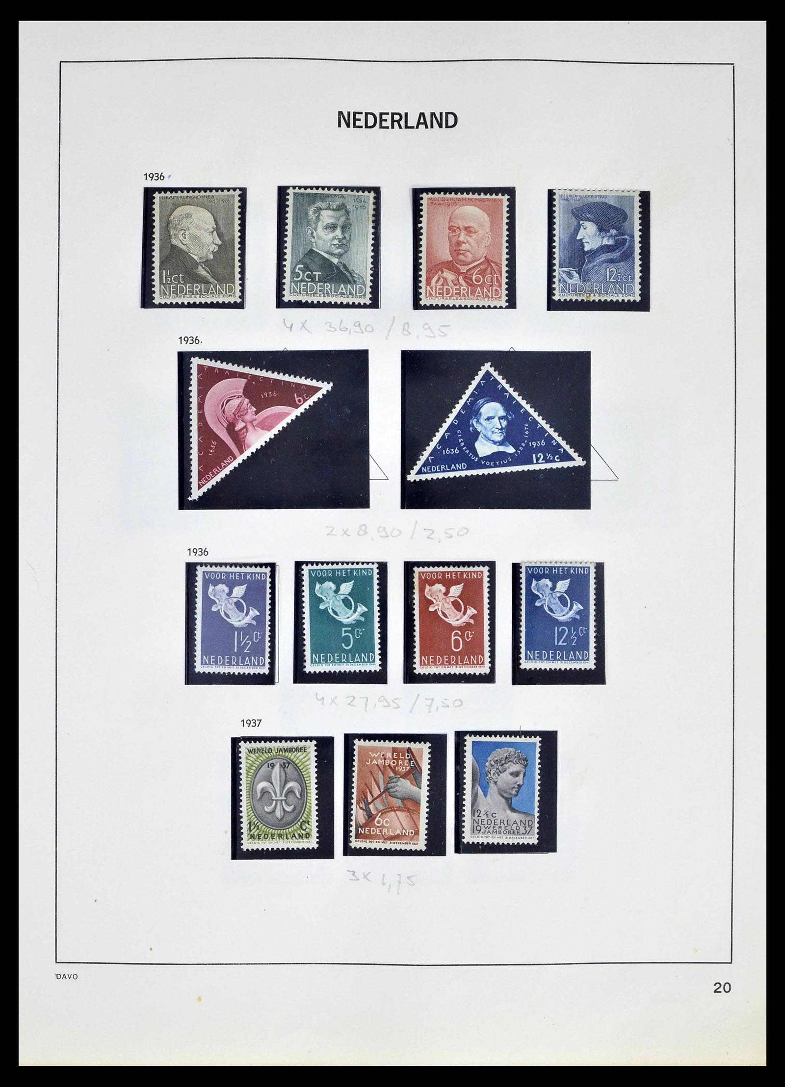 39318 0019 - Postzegelverzameling 39318 Nederland 1872-1977.