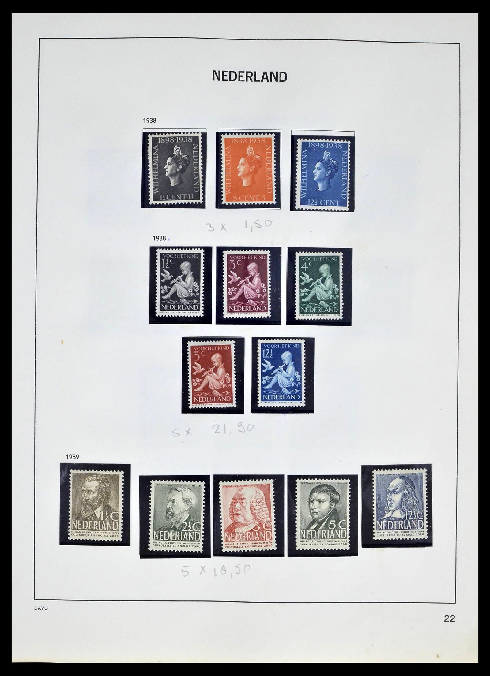 39318 0021 - Postzegelverzameling 39318 Nederland 1872-1977.