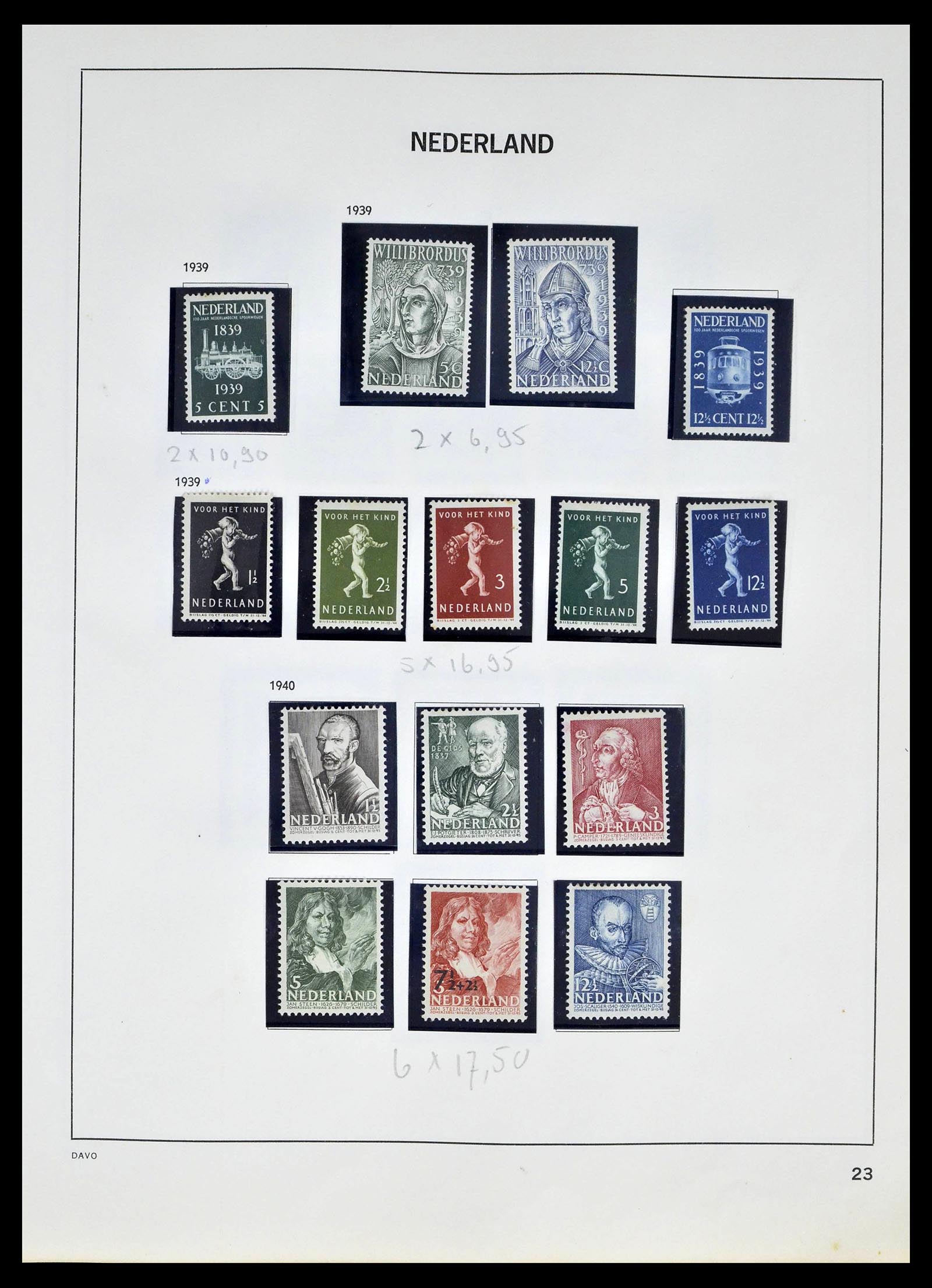 39318 0022 - Postzegelverzameling 39318 Nederland 1872-1977.