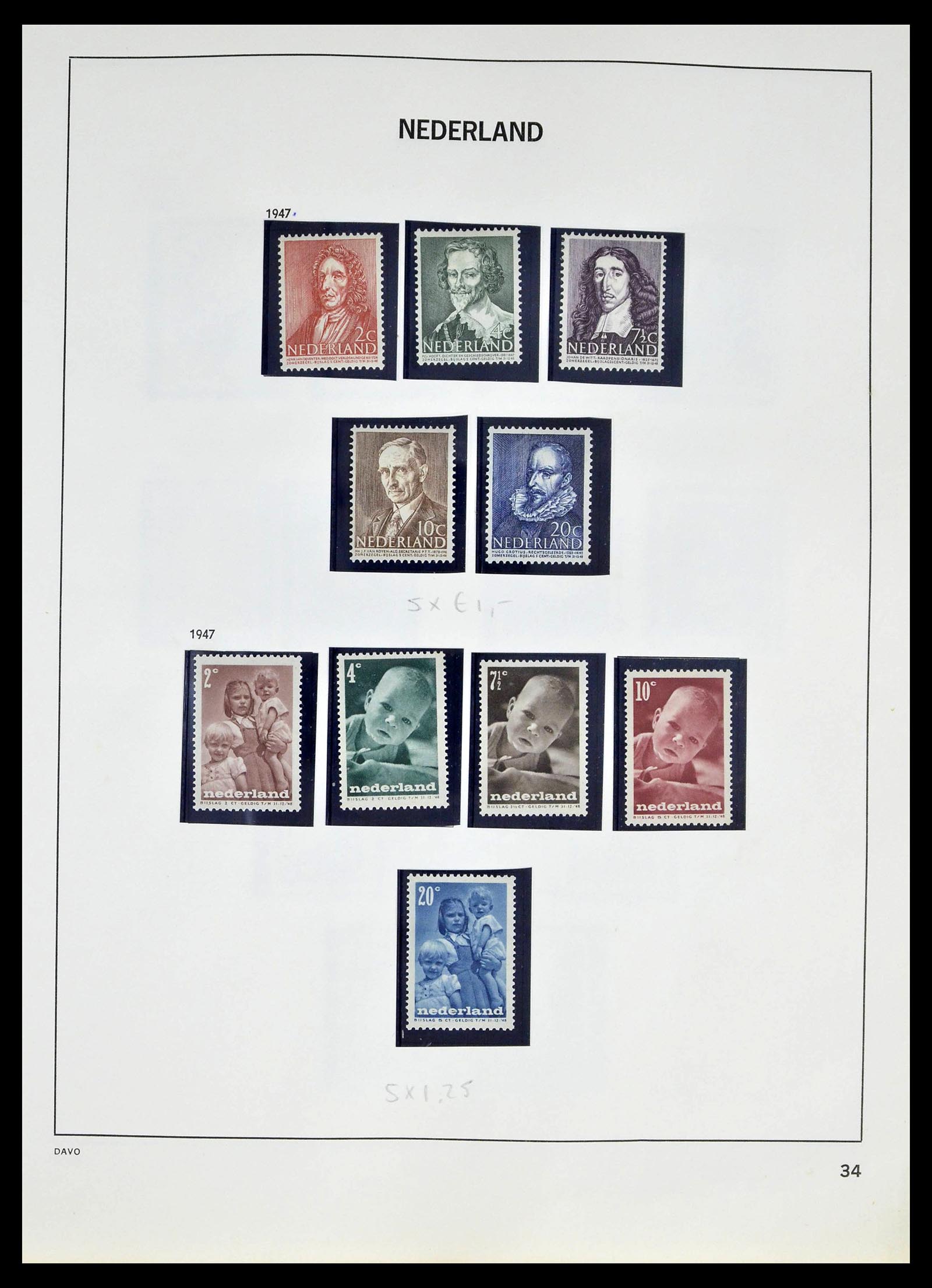 39318 0032 - Postzegelverzameling 39318 Nederland 1872-1977.
