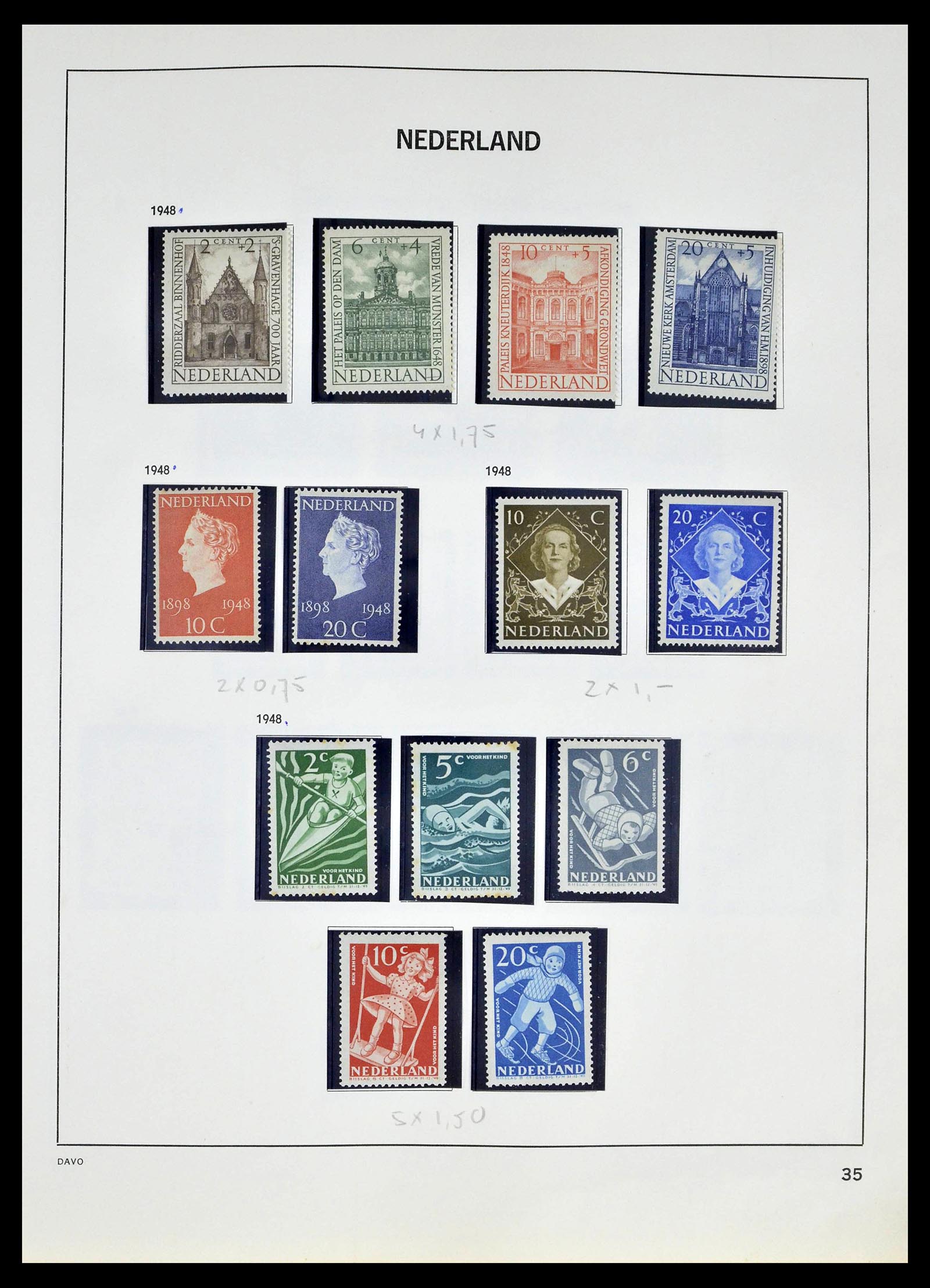 39318 0033 - Postzegelverzameling 39318 Nederland 1872-1977.