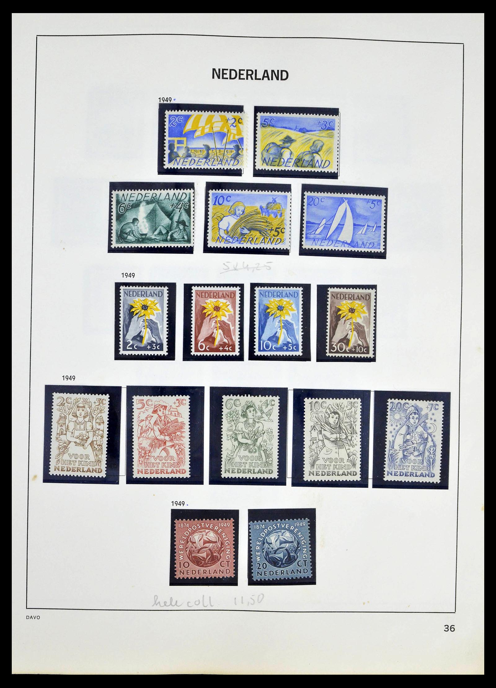 39318 0034 - Postzegelverzameling 39318 Nederland 1872-1977.