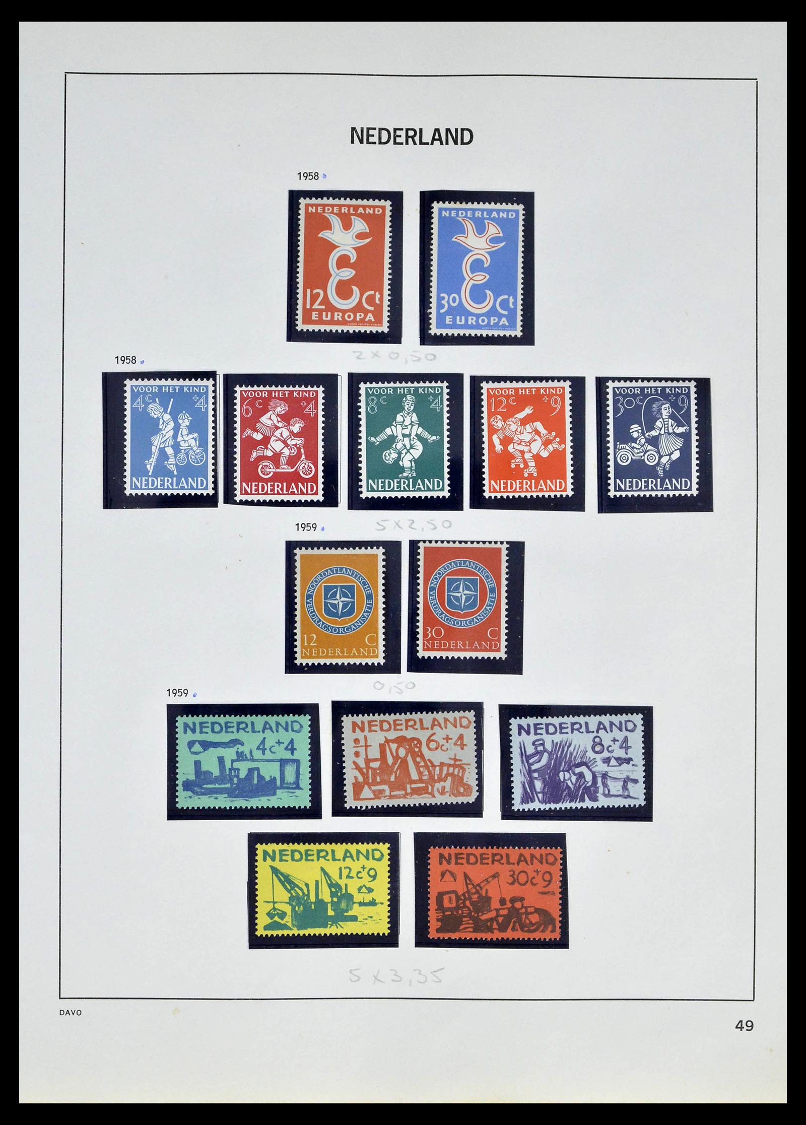 39318 0047 - Postzegelverzameling 39318 Nederland 1872-1977.