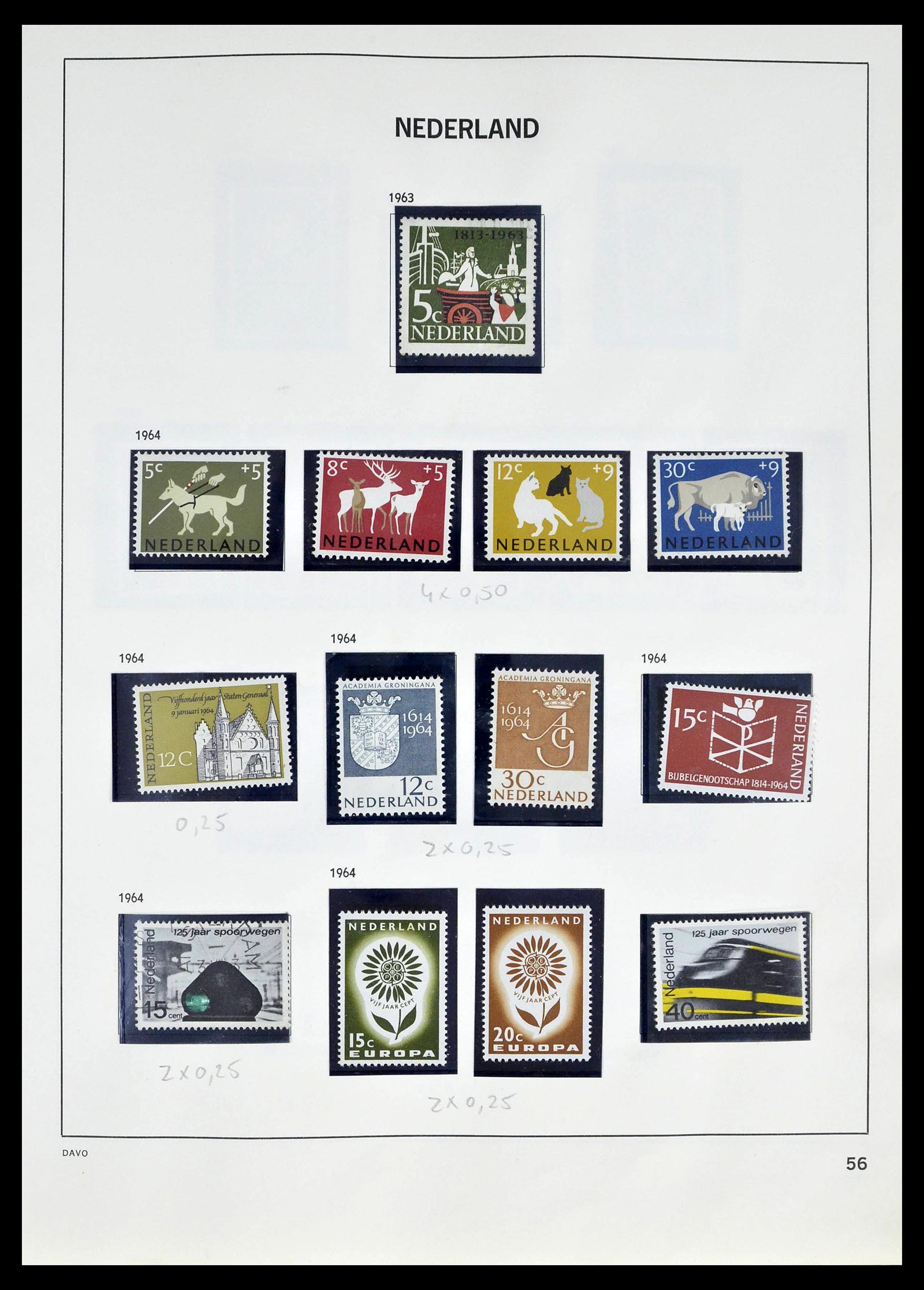 39318 0054 - Postzegelverzameling 39318 Nederland 1872-1977.