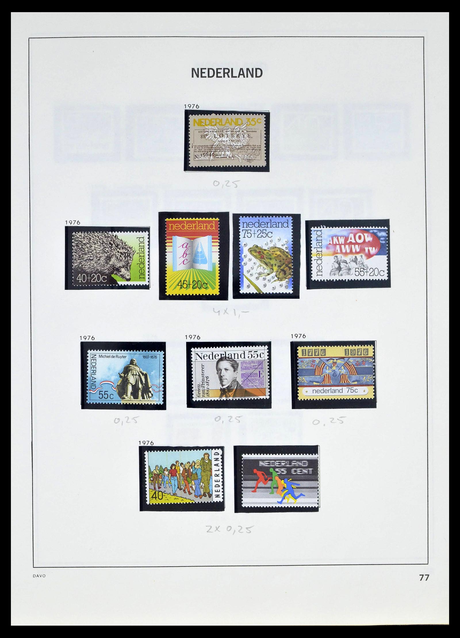 39318 0075 - Postzegelverzameling 39318 Nederland 1872-1977.