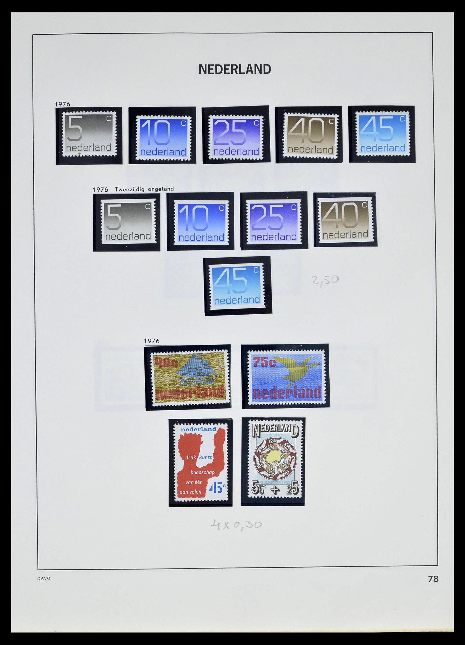 39318 0076 - Postzegelverzameling 39318 Nederland 1872-1977.