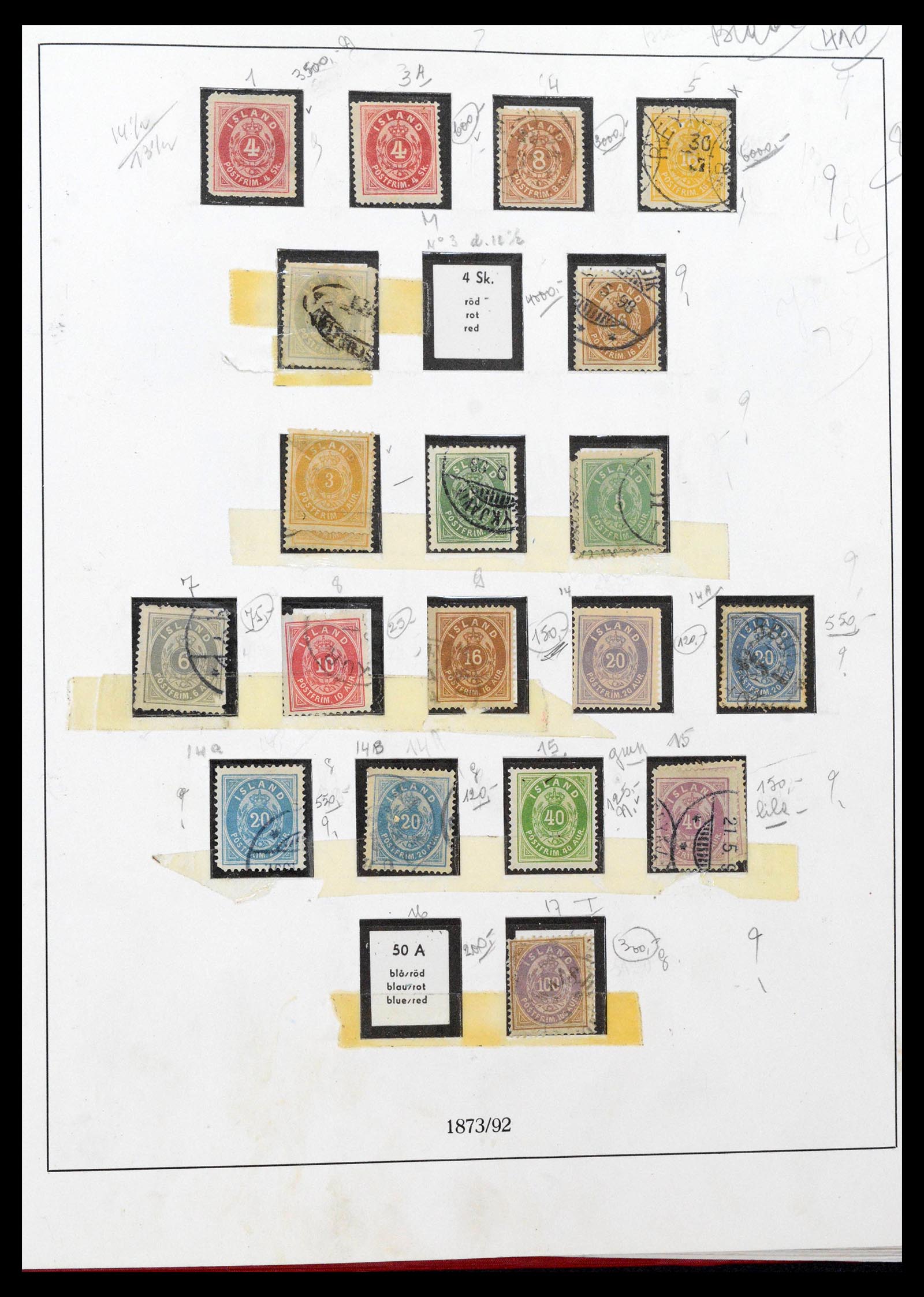 39320 0001 - Postzegelverzameling 39320 IJsland 1873-1982.