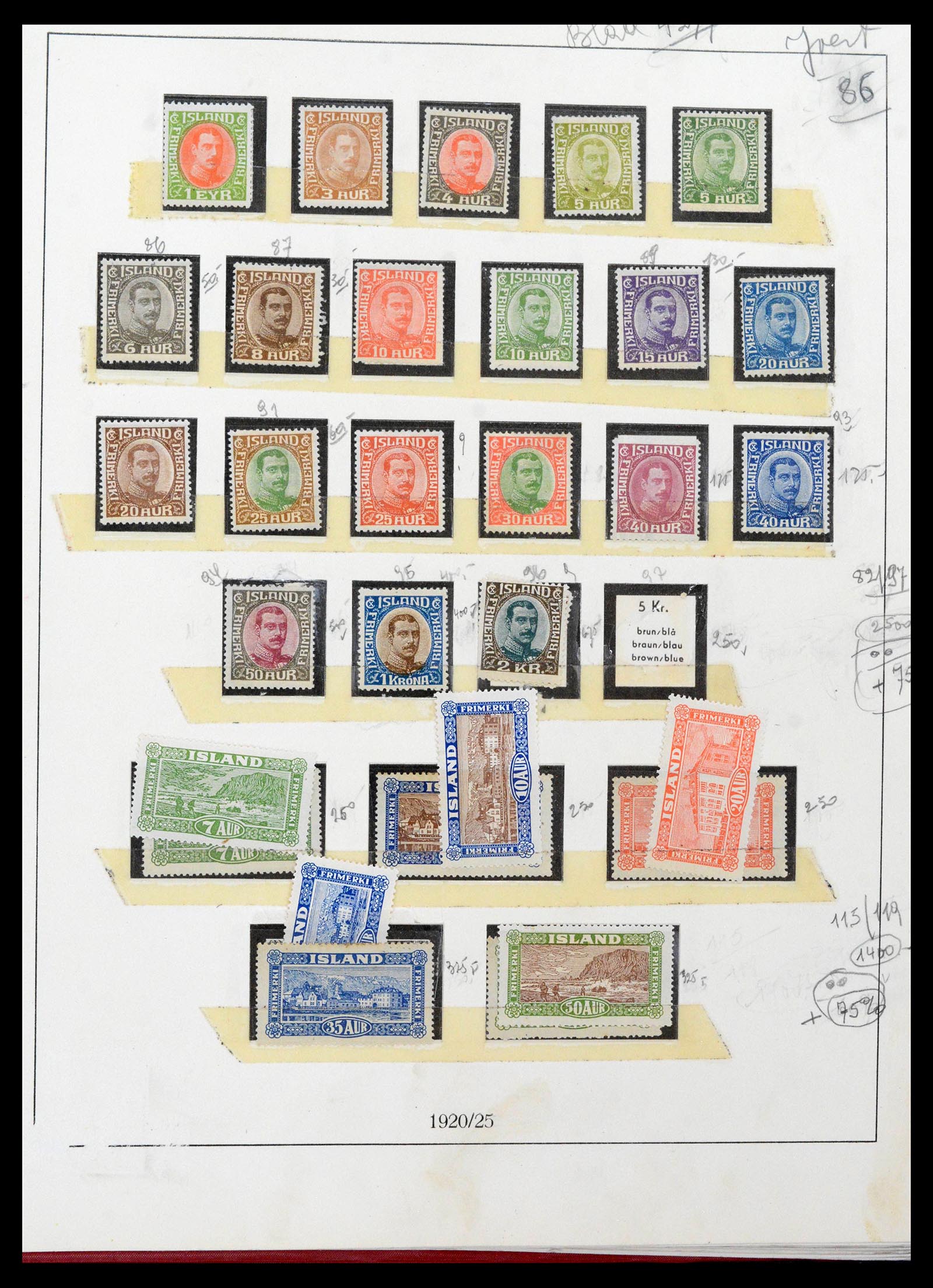 39320 0007 - Postzegelverzameling 39320 IJsland 1873-1982.