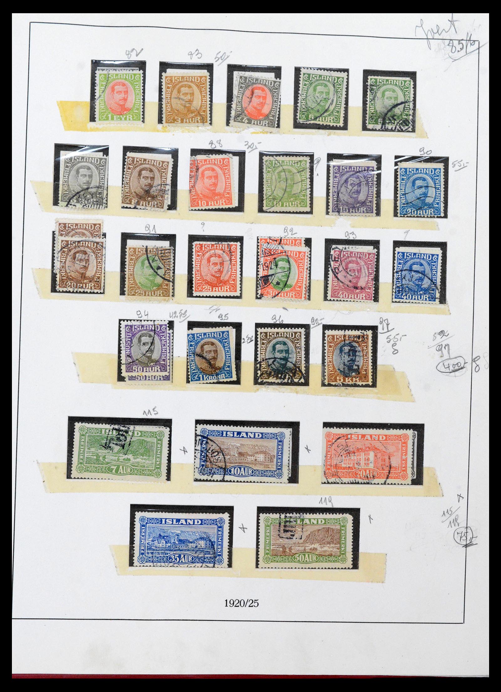 39320 0008 - Postzegelverzameling 39320 IJsland 1873-1982.