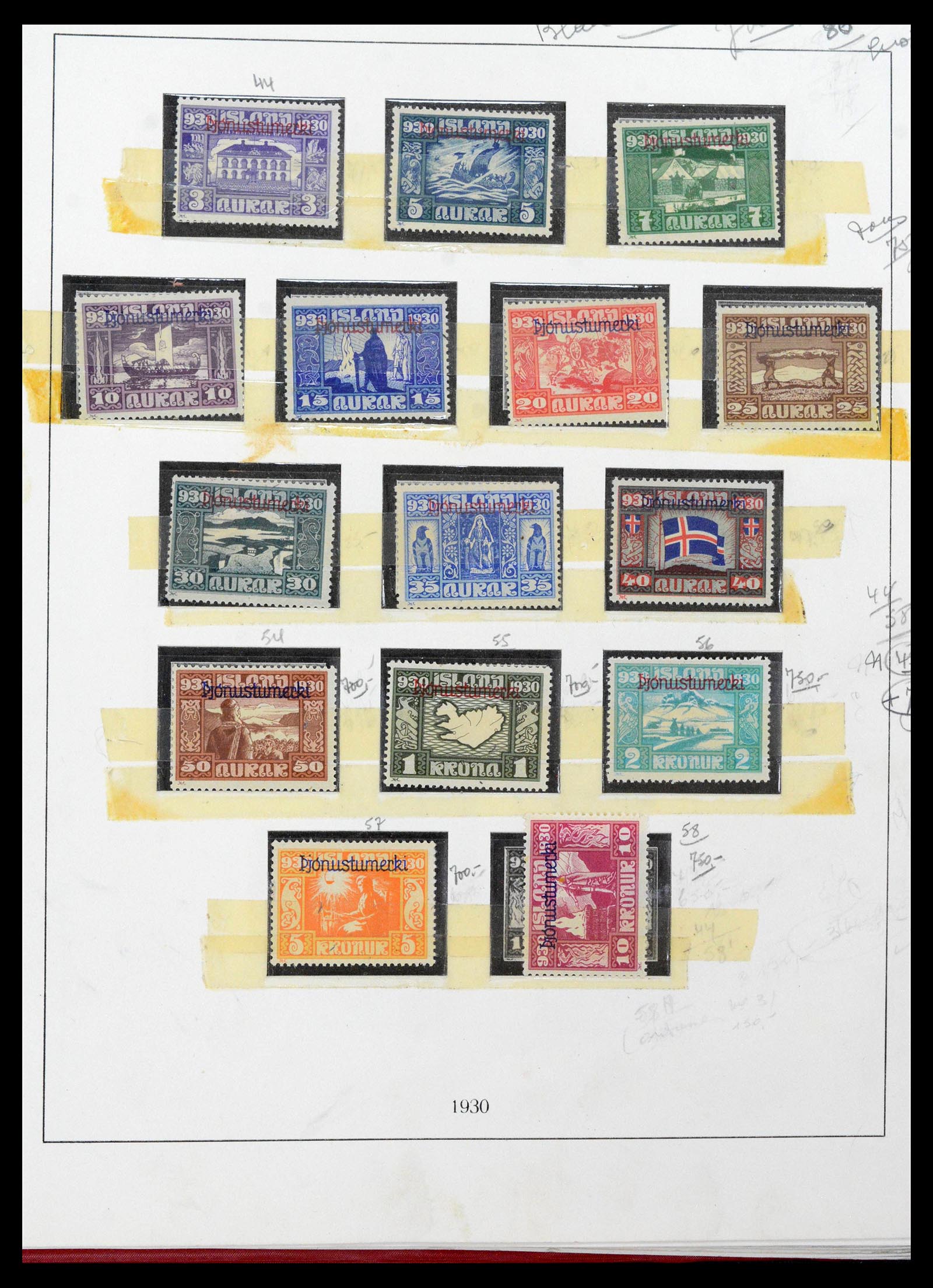 39320 0012 - Postzegelverzameling 39320 IJsland 1873-1982.