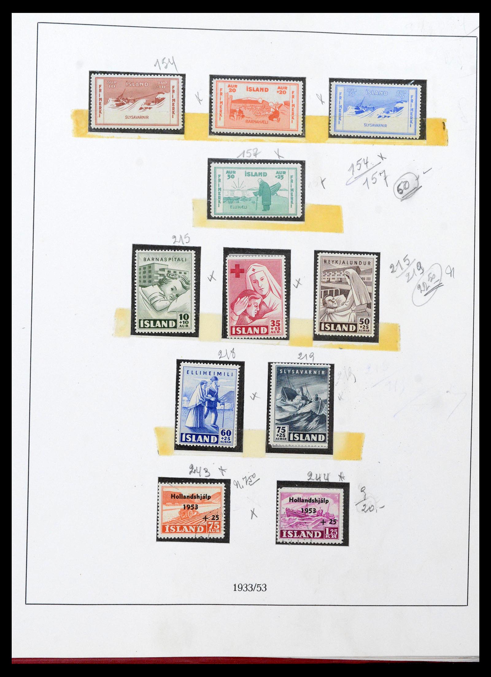 39320 0013 - Postzegelverzameling 39320 IJsland 1873-1982.