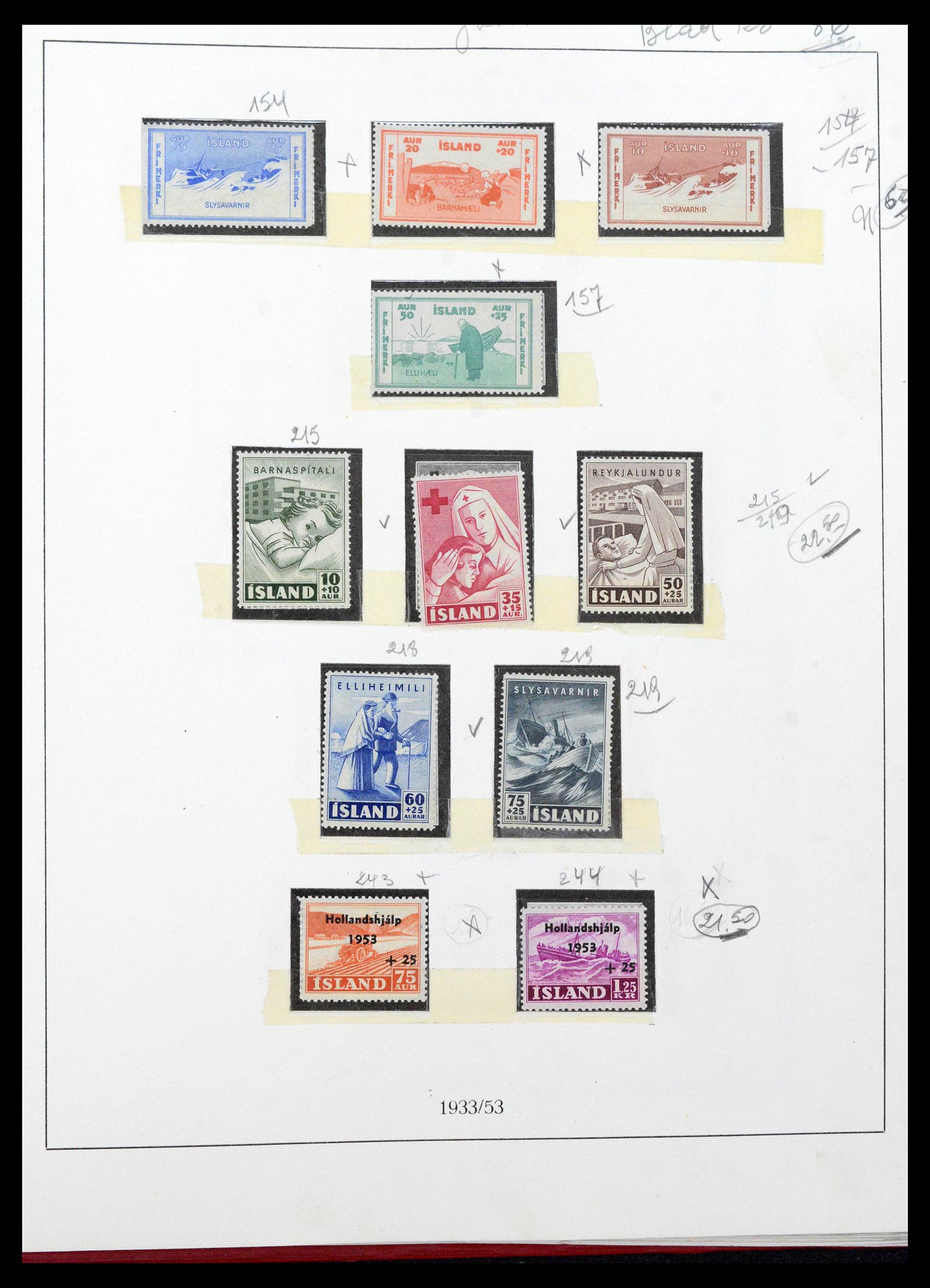 39320 0014 - Postzegelverzameling 39320 IJsland 1873-1982.