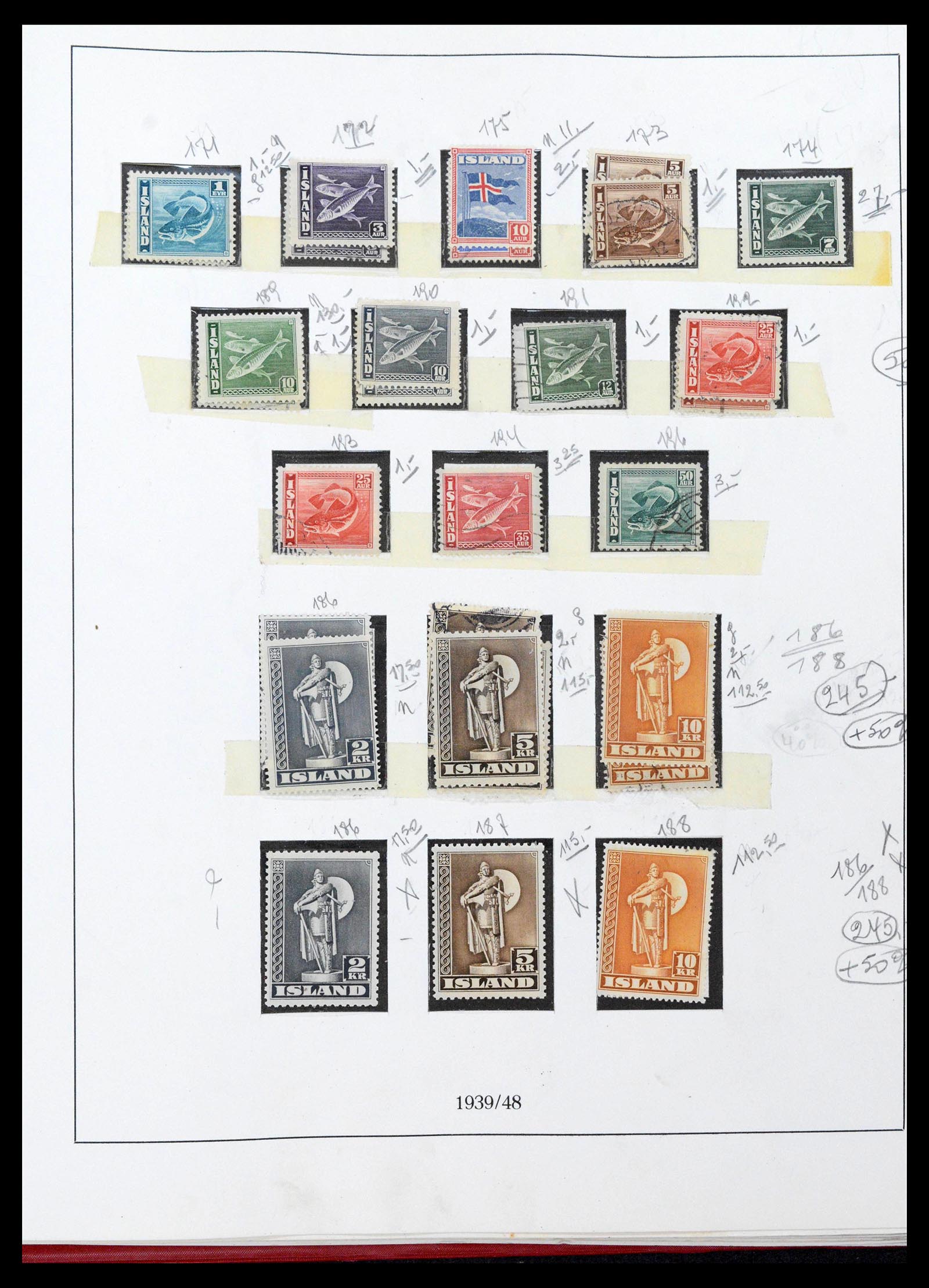 39320 0019 - Postzegelverzameling 39320 IJsland 1873-1982.