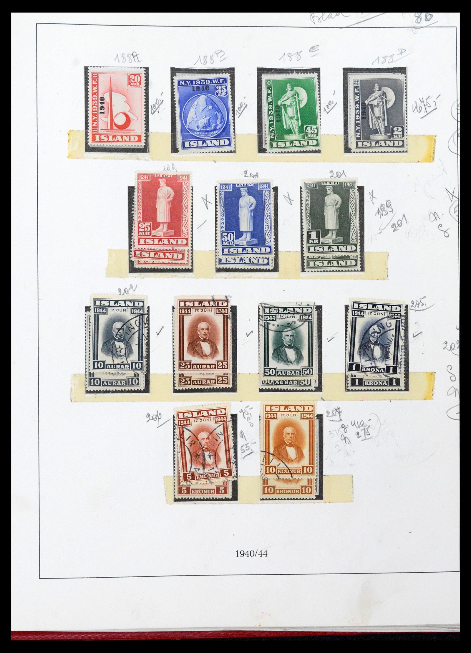 39320 0020 - Stamp collection 39320 Iceland 1873-1982.