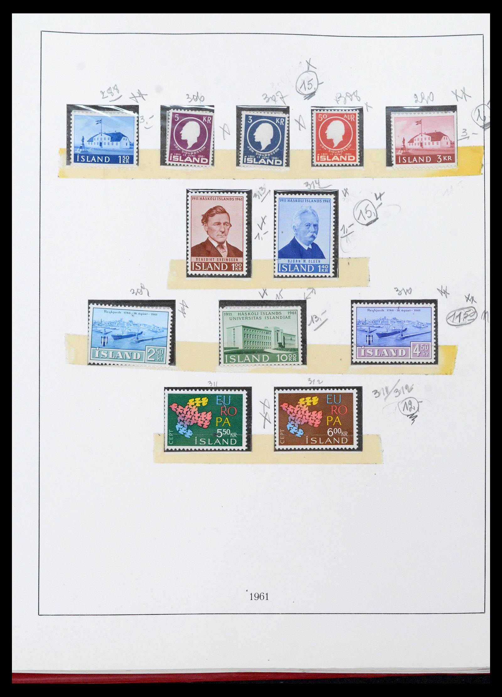39320 0032 - Postzegelverzameling 39320 IJsland 1873-1982.
