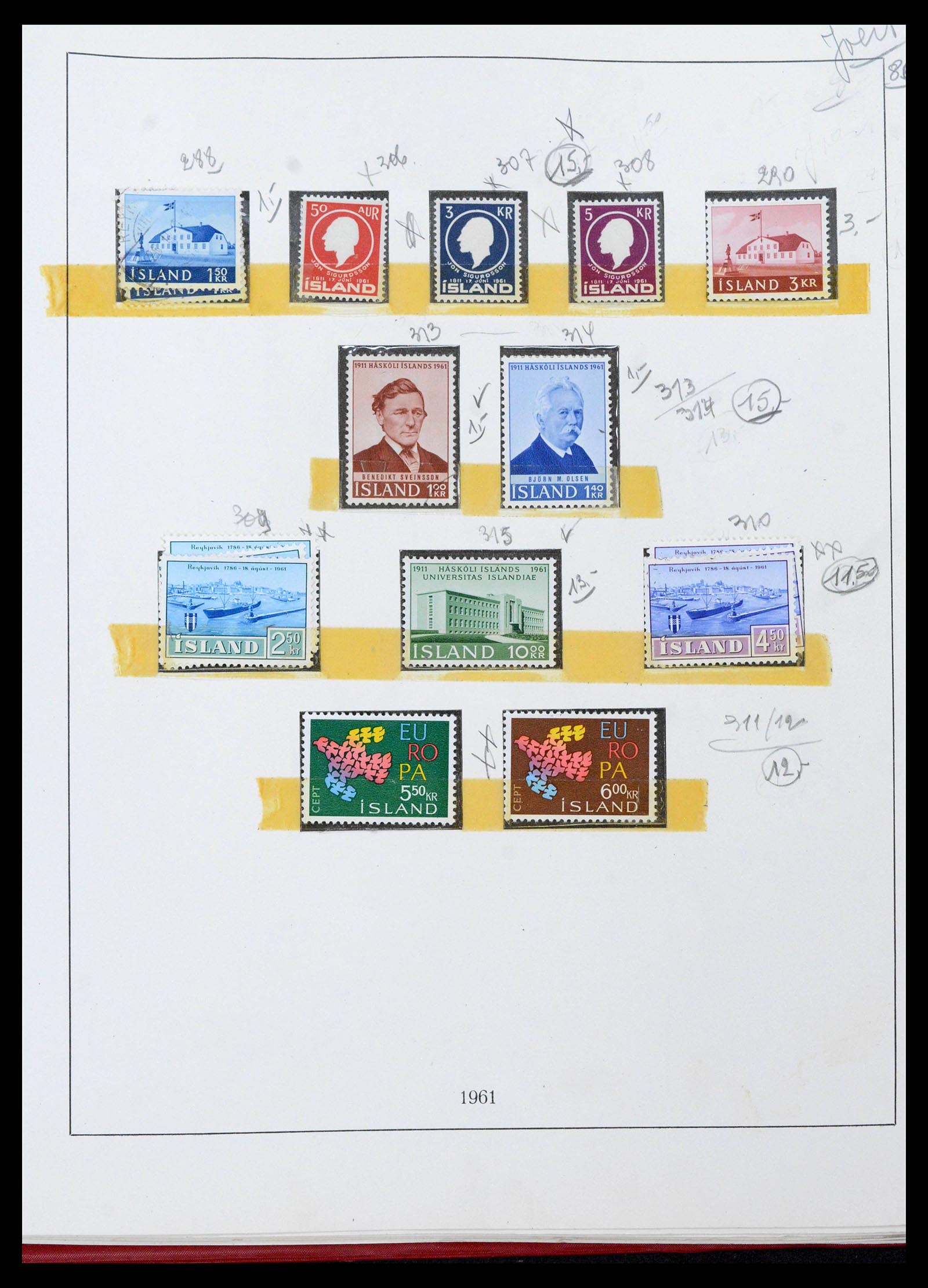 39320 0033 - Stamp collection 39320 Iceland 1873-1982.