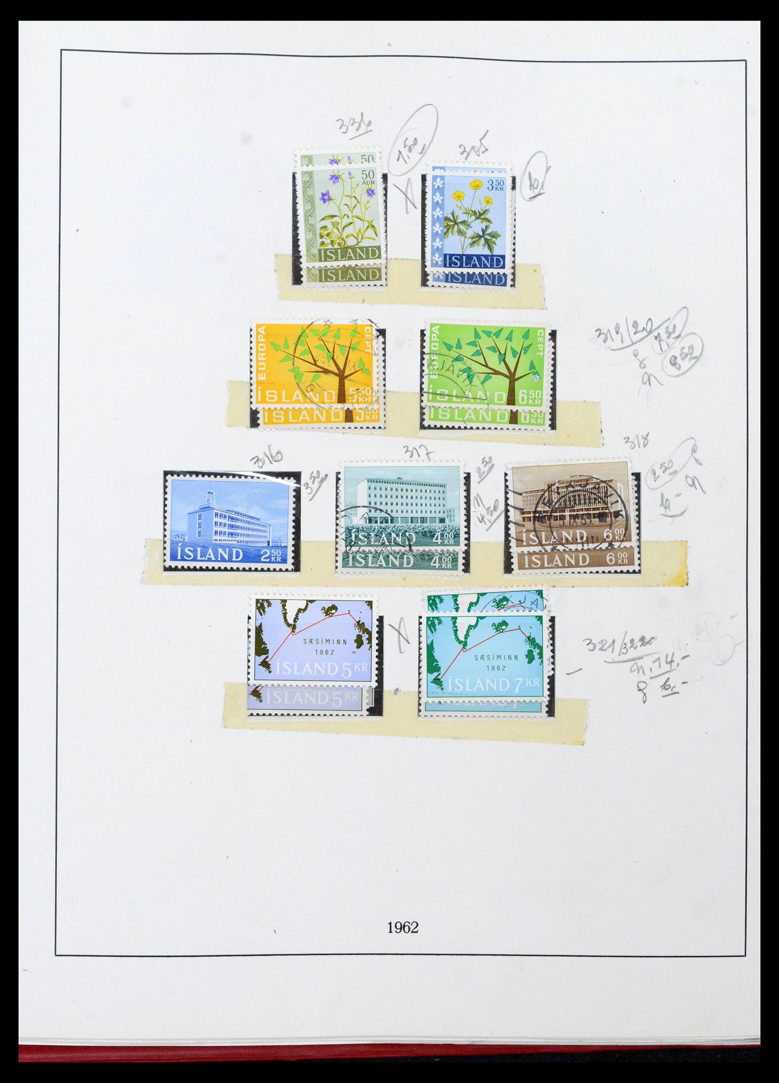 39320 0036 - Postzegelverzameling 39320 IJsland 1873-1982.