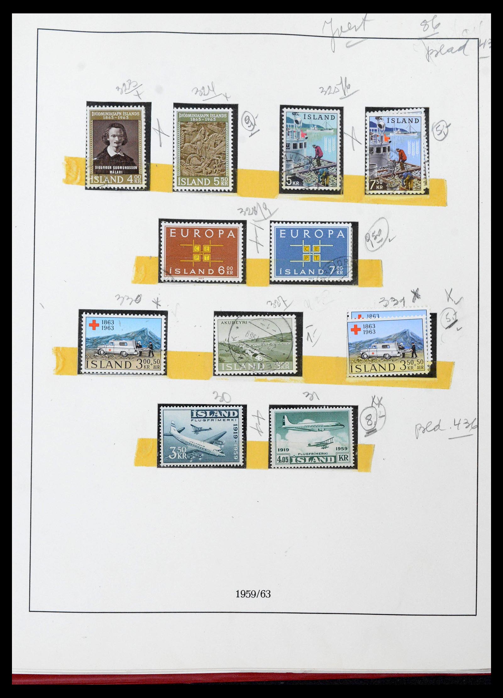 39320 0037 - Postzegelverzameling 39320 IJsland 1873-1982.