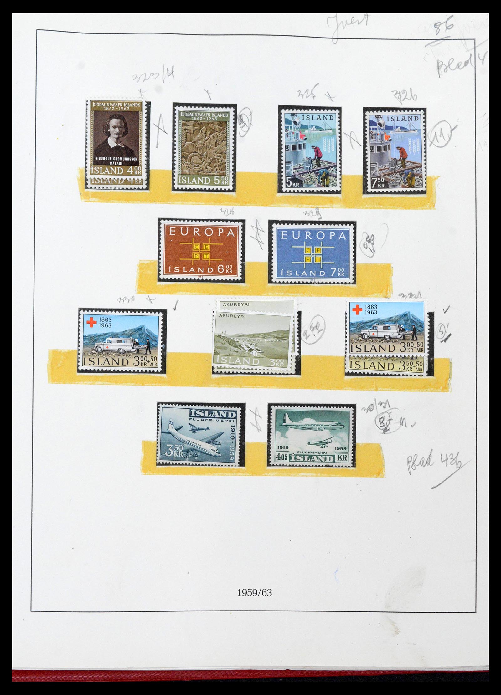 39320 0038 - Stamp collection 39320 Iceland 1873-1982.