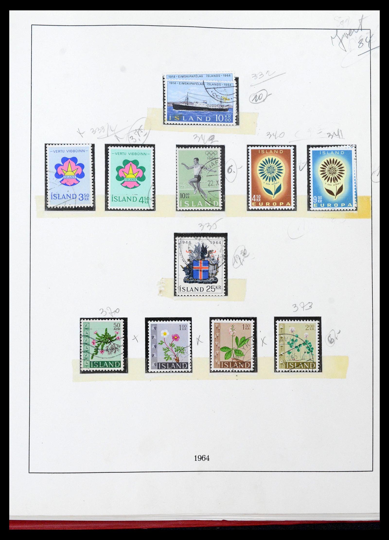 39320 0040 - Stamp collection 39320 Iceland 1873-1982.