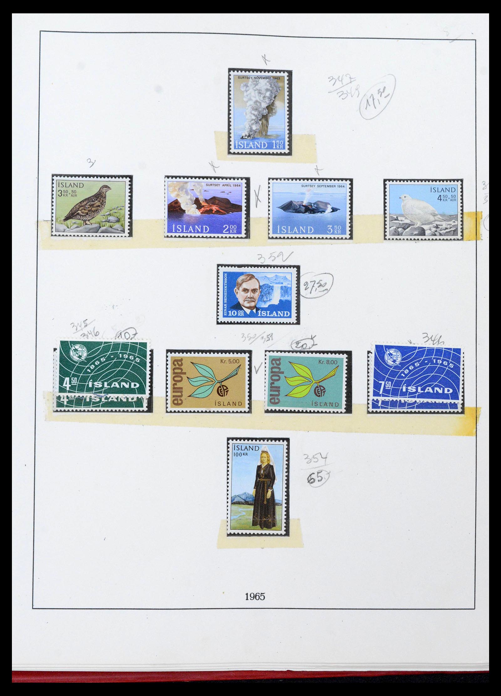 39320 0042 - Postzegelverzameling 39320 IJsland 1873-1982.