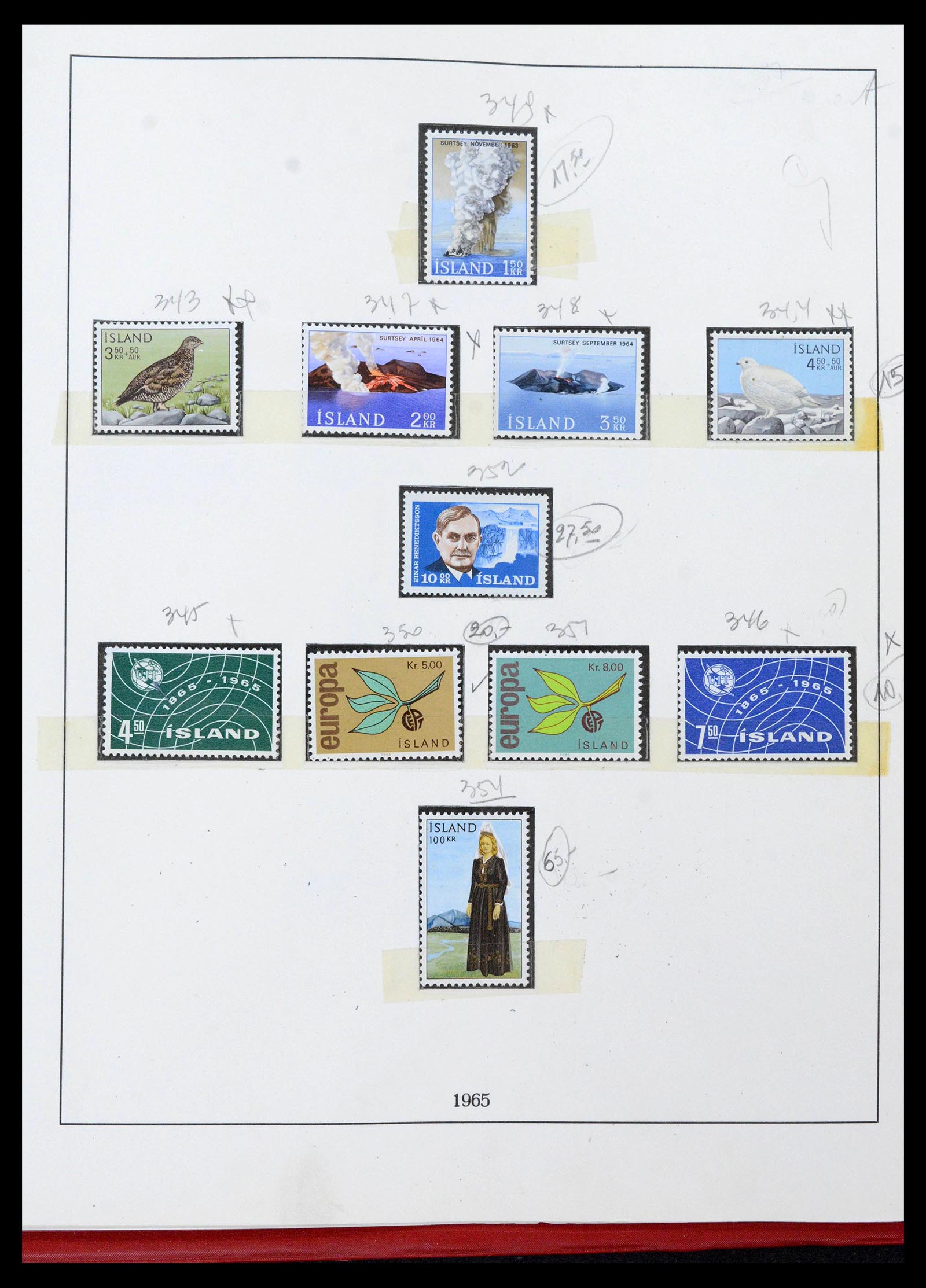 39320 0043 - Stamp collection 39320 Iceland 1873-1982.