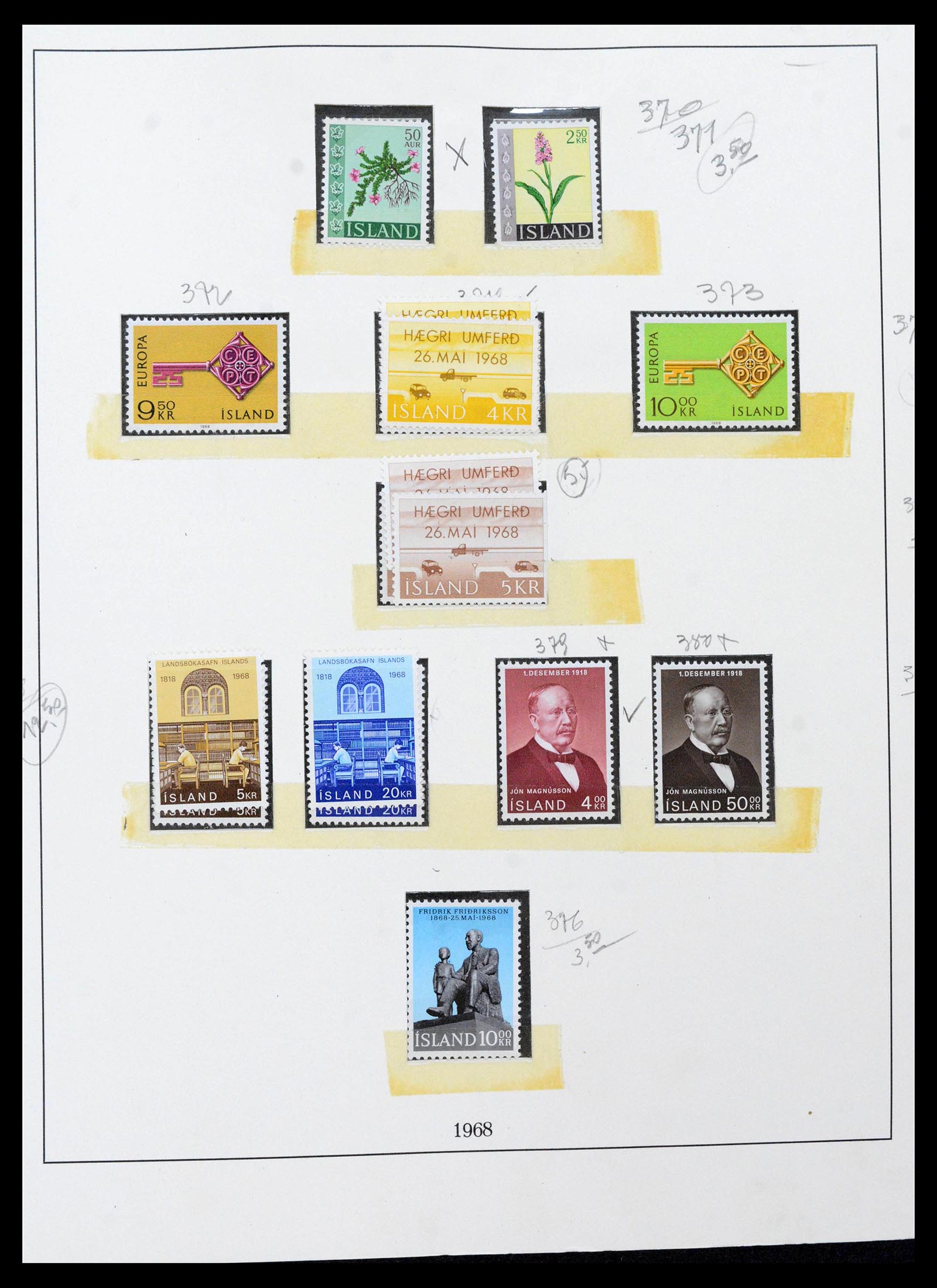 39320 0047 - Postzegelverzameling 39320 IJsland 1873-1982.
