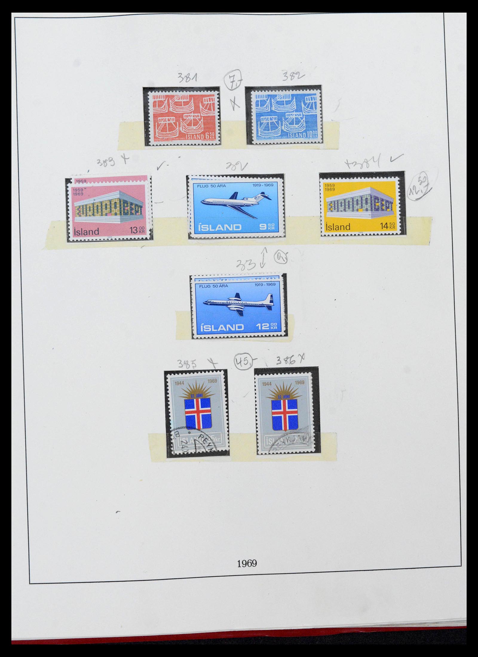 39320 0049 - Postzegelverzameling 39320 IJsland 1873-1982.