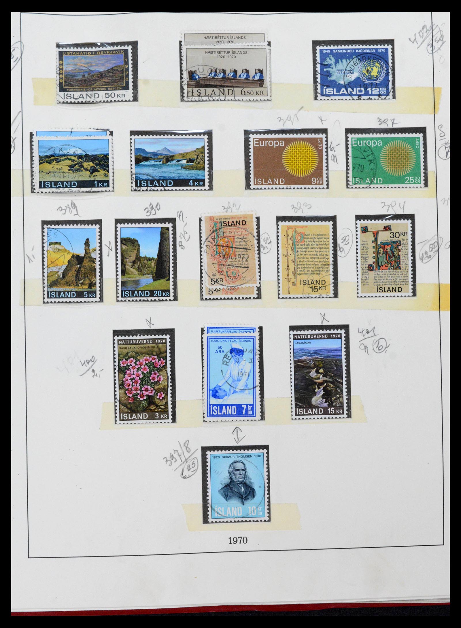 39320 0051 - Stamp collection 39320 Iceland 1873-1982.