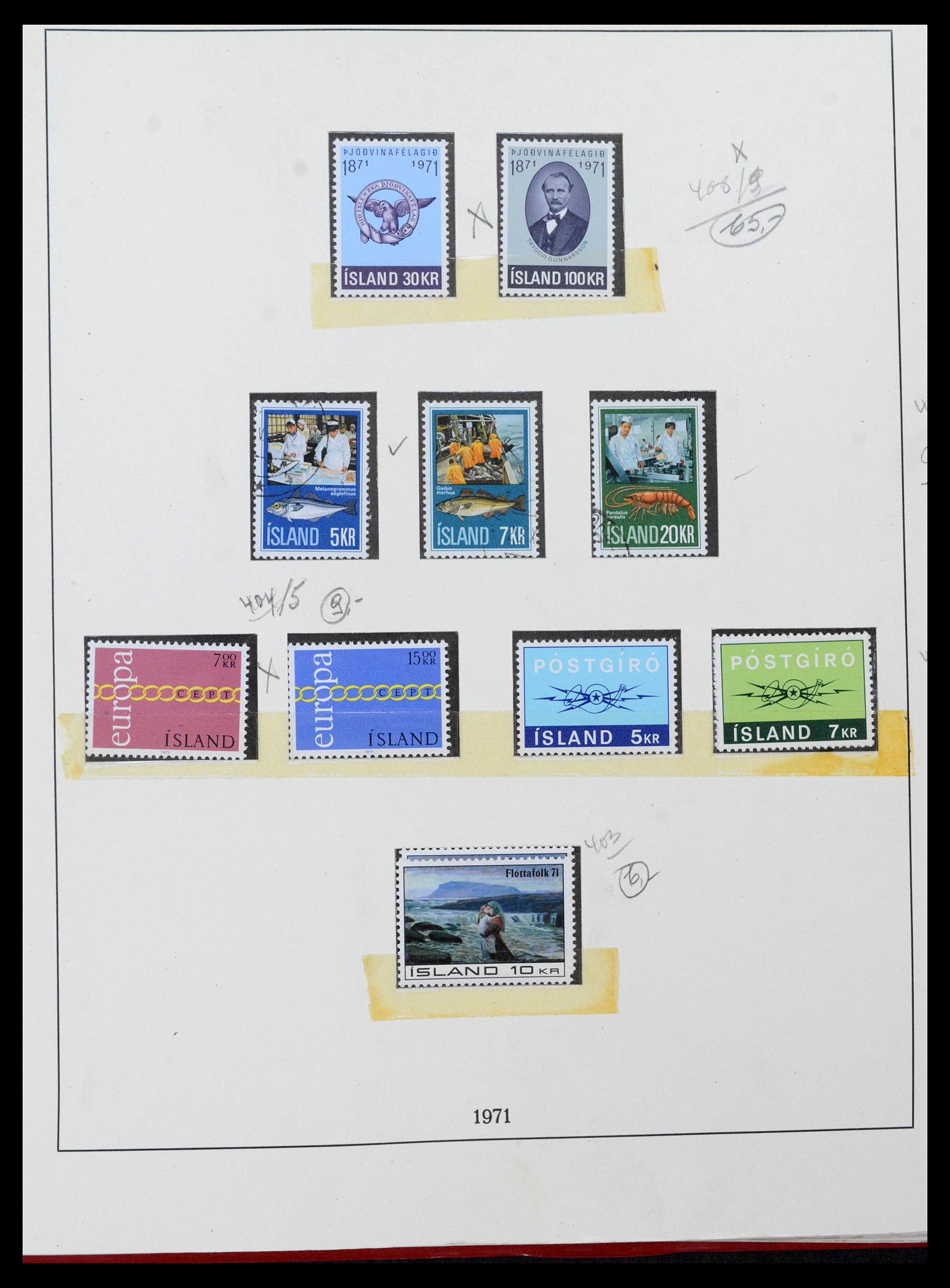 39320 0053 - Stamp collection 39320 Iceland 1873-1982.
