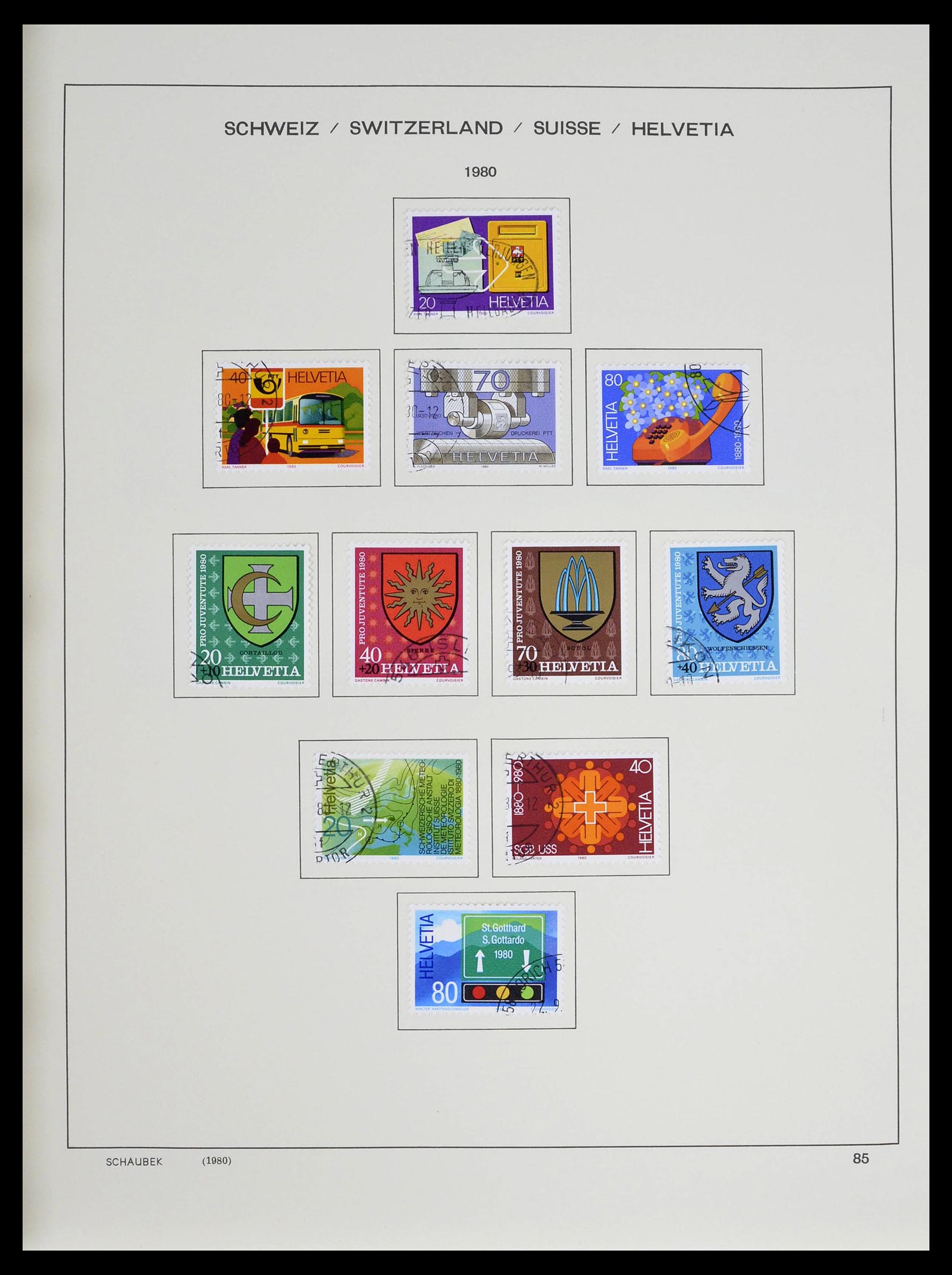 39322 0002 - Stamp collection 39322 Switzerland 1980-2011.