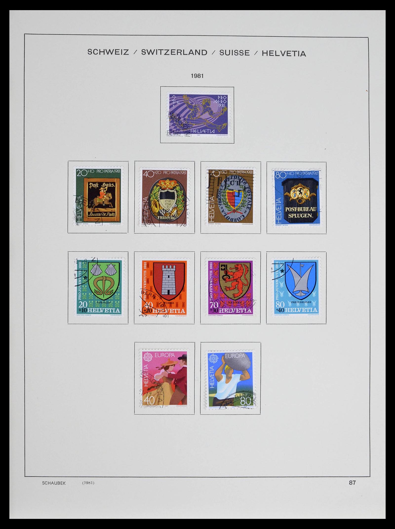 39322 0004 - Stamp collection 39322 Switzerland 1980-2011.