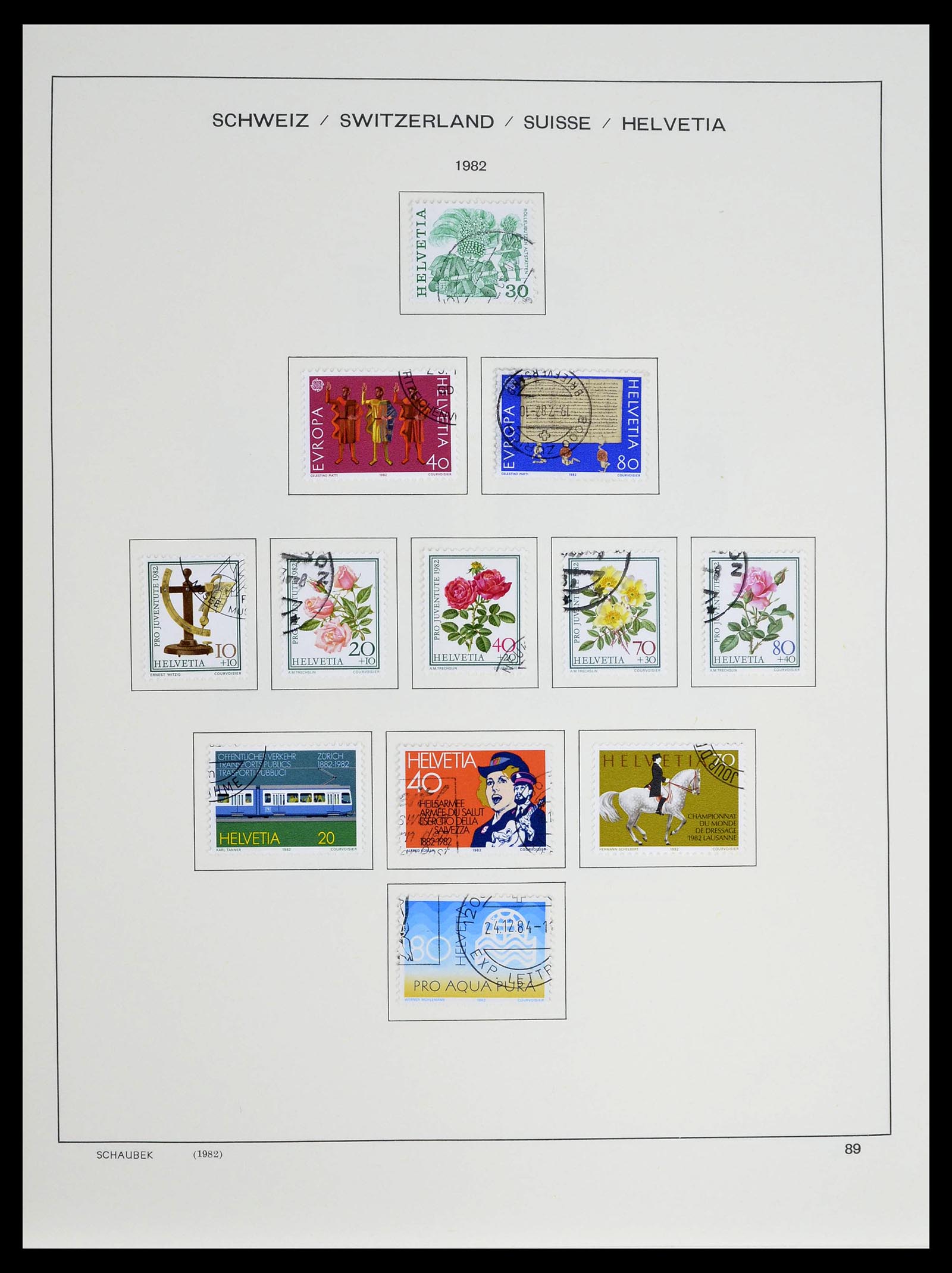 39322 0008 - Stamp collection 39322 Switzerland 1980-2011.