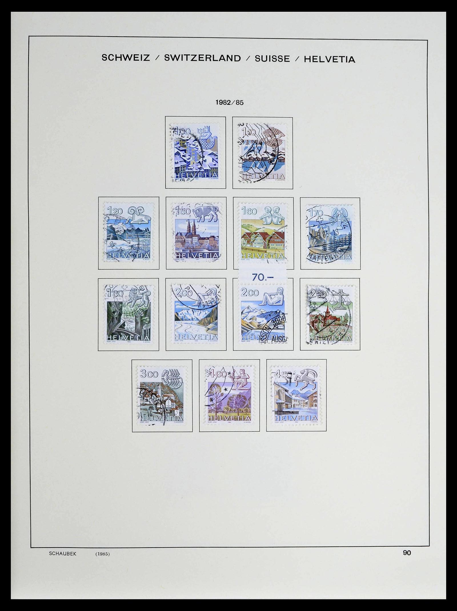 39322 0009 - Stamp collection 39322 Switzerland 1980-2011.