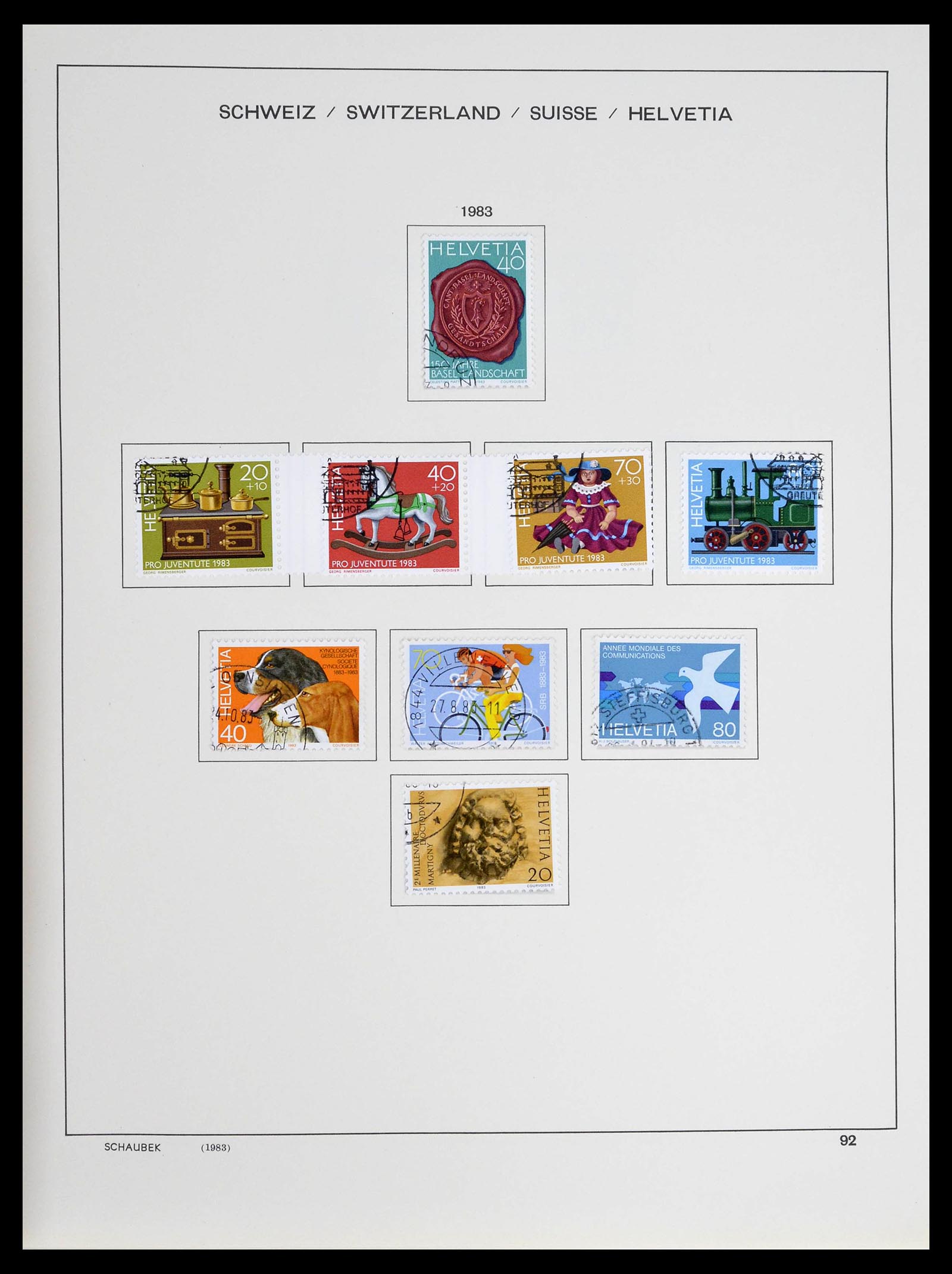 39322 0011 - Stamp collection 39322 Switzerland 1980-2011.