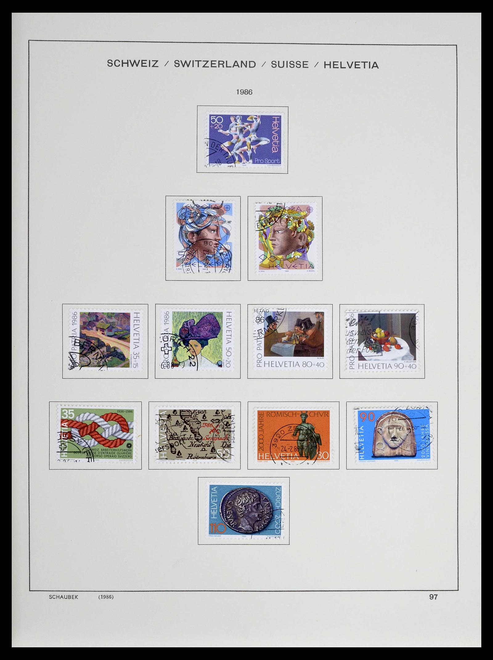 39322 0016 - Stamp collection 39322 Switzerland 1980-2011.