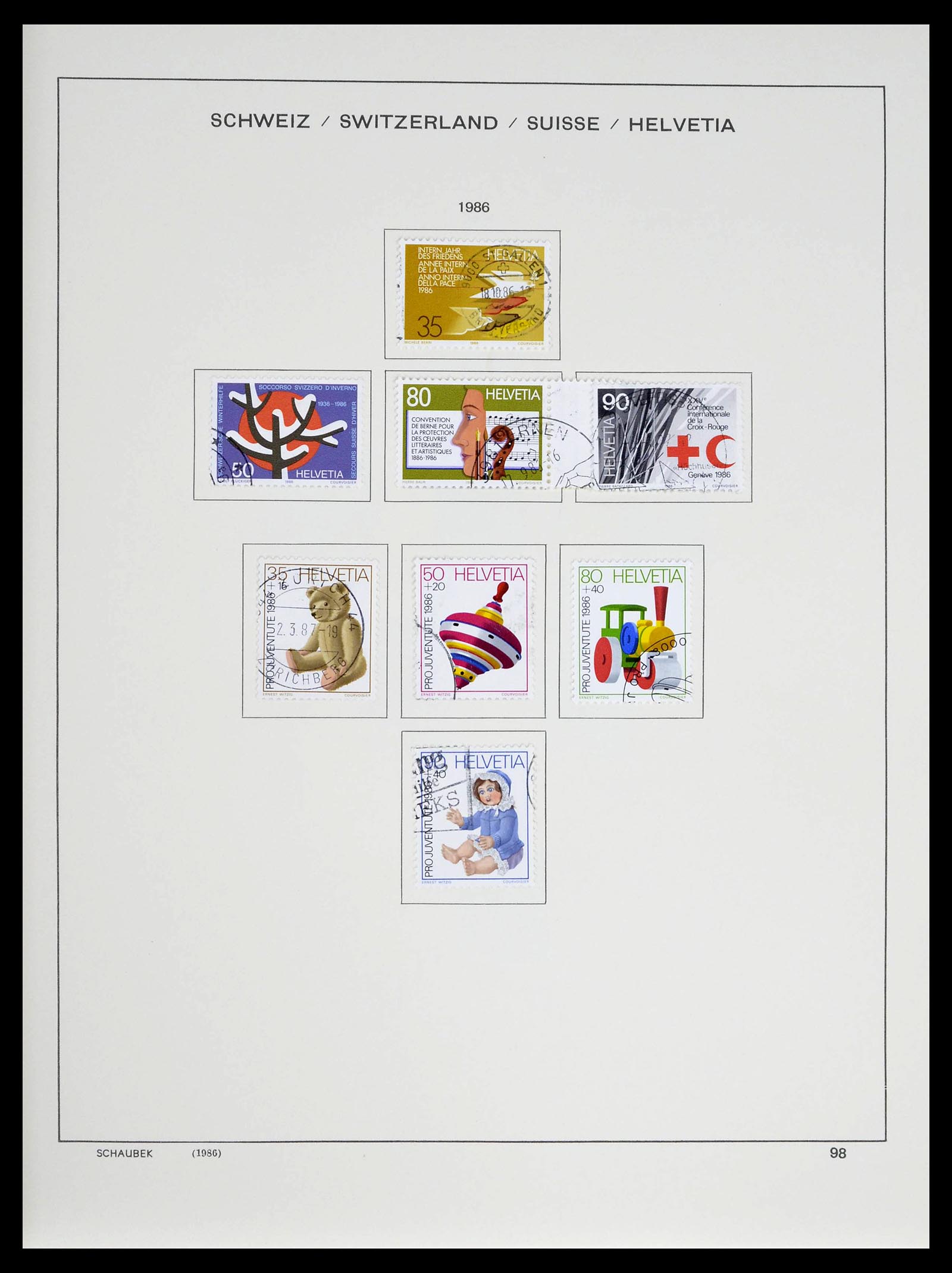 39322 0017 - Stamp collection 39322 Switzerland 1980-2011.