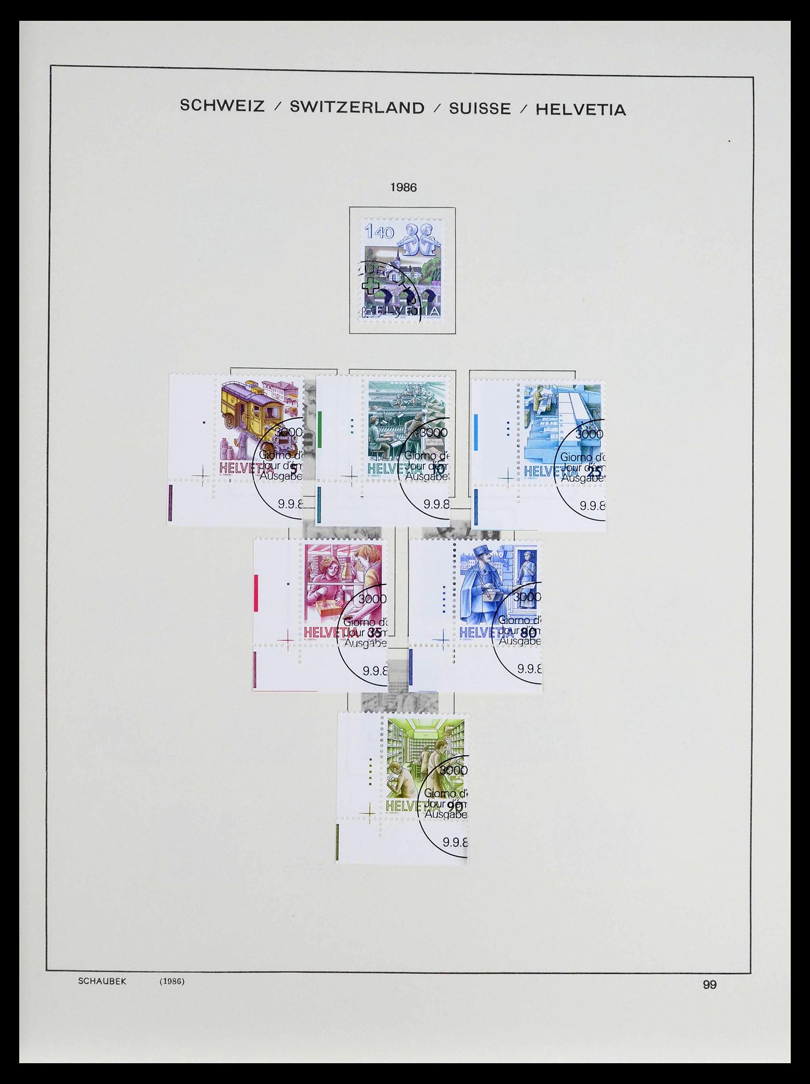 39322 0018 - Stamp collection 39322 Switzerland 1980-2011.