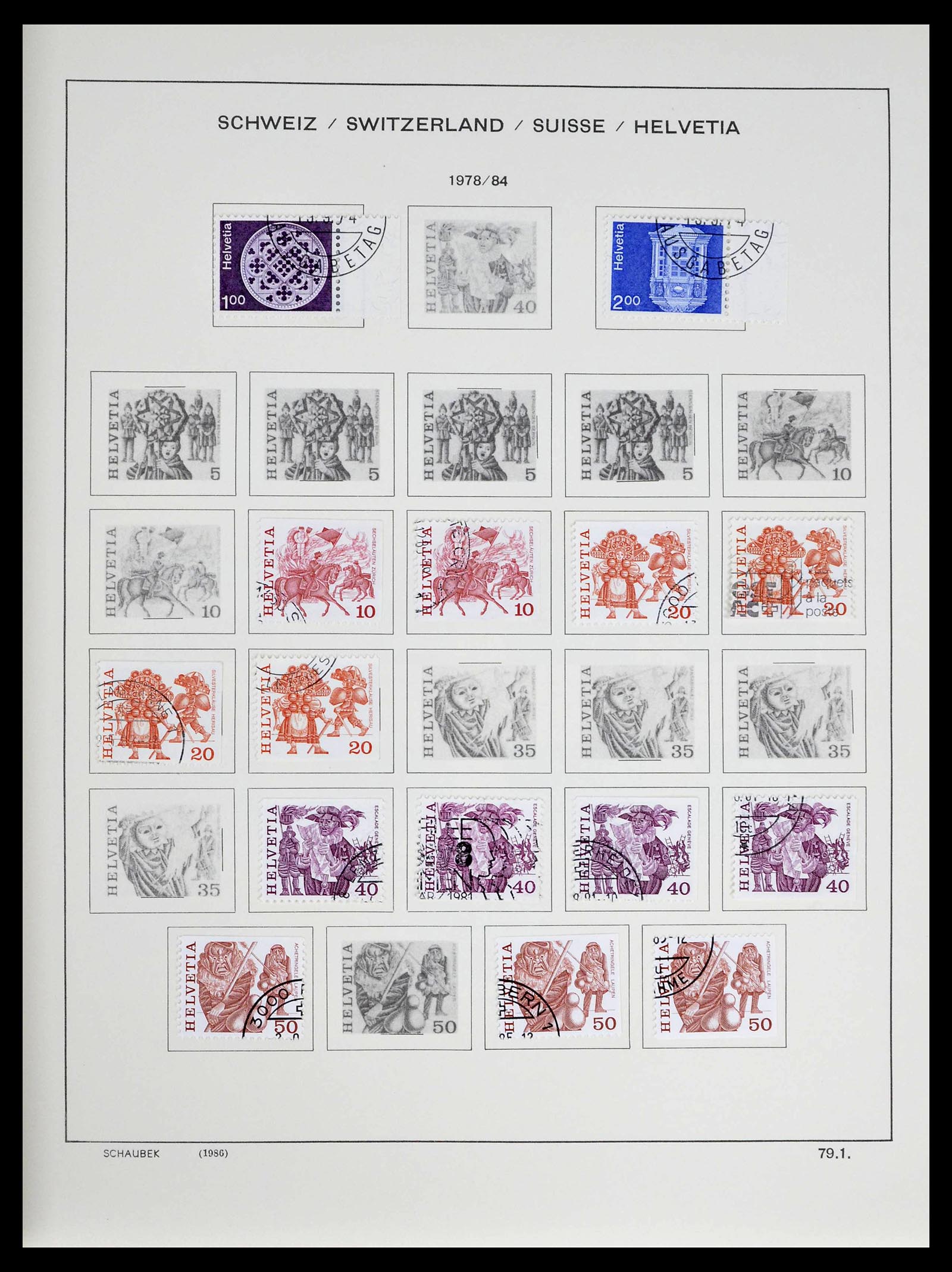 39322 0019 - Stamp collection 39322 Switzerland 1980-2011.