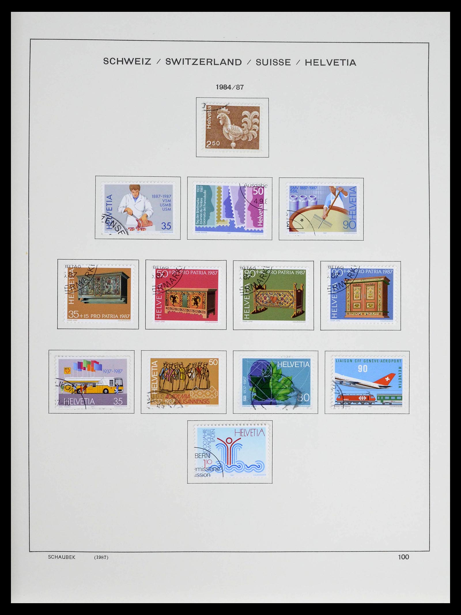 39322 0020 - Stamp collection 39322 Switzerland 1980-2011.