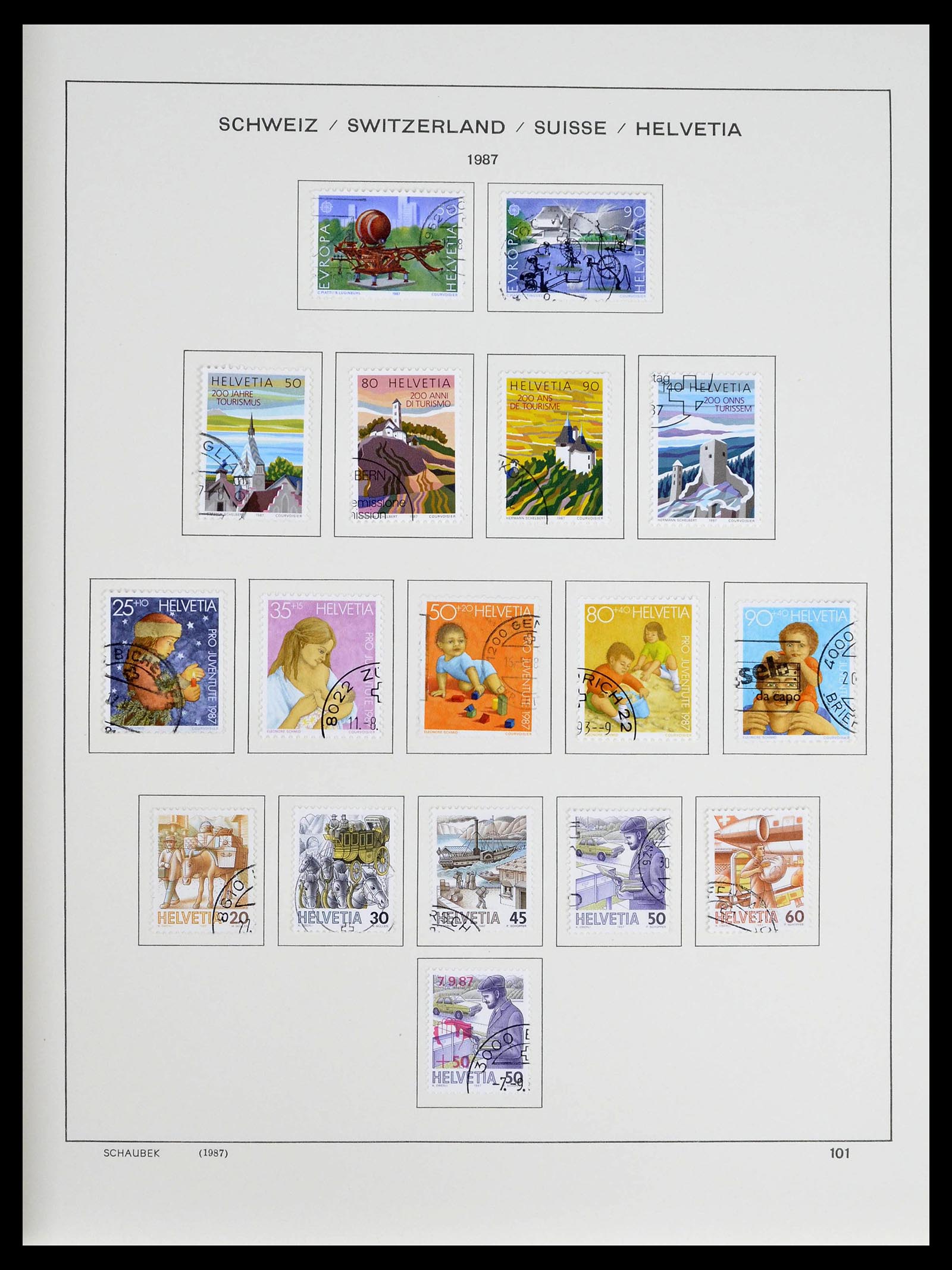 39322 0021 - Stamp collection 39322 Switzerland 1980-2011.