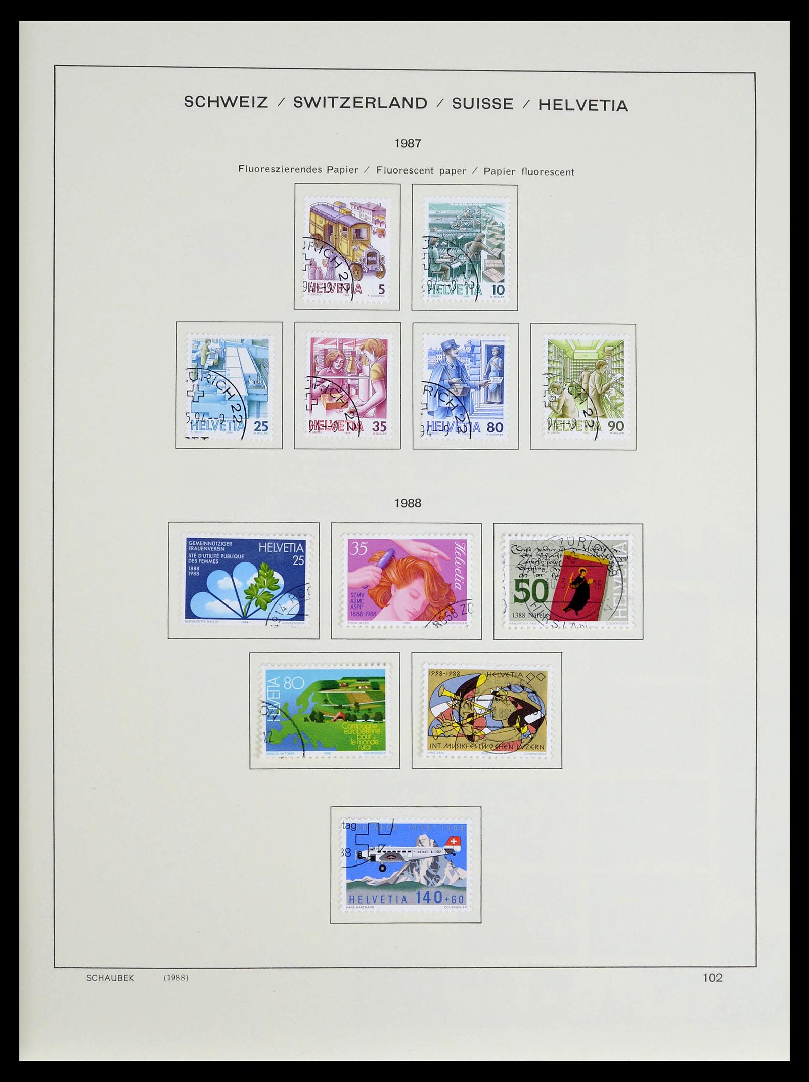 39322 0022 - Stamp collection 39322 Switzerland 1980-2011.