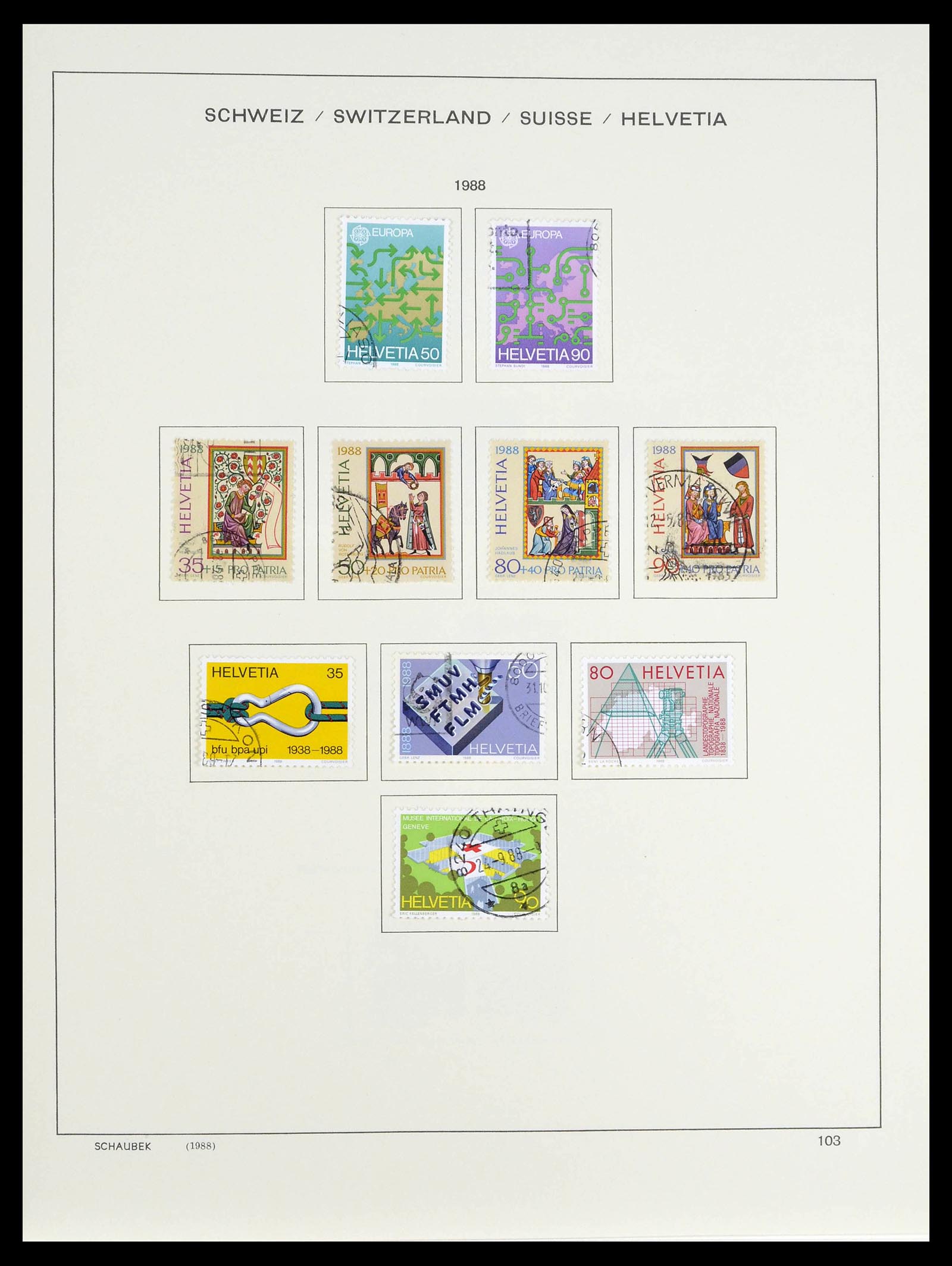 39322 0024 - Stamp collection 39322 Switzerland 1980-2011.