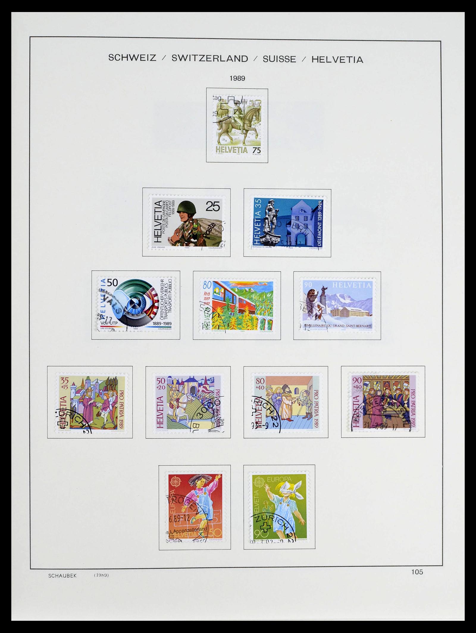 39322 0026 - Stamp collection 39322 Switzerland 1980-2011.