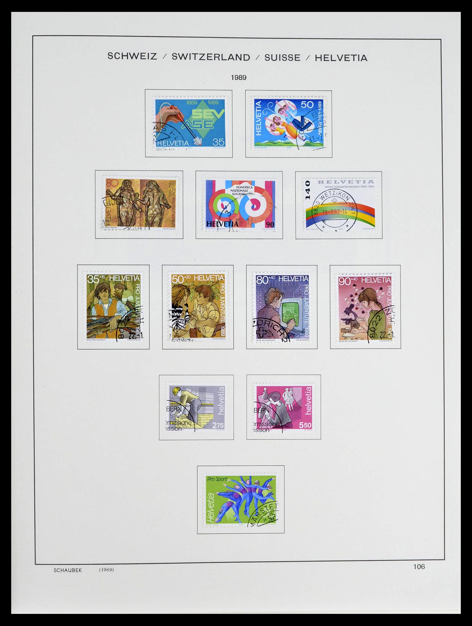 39322 0027 - Stamp collection 39322 Switzerland 1980-2011.